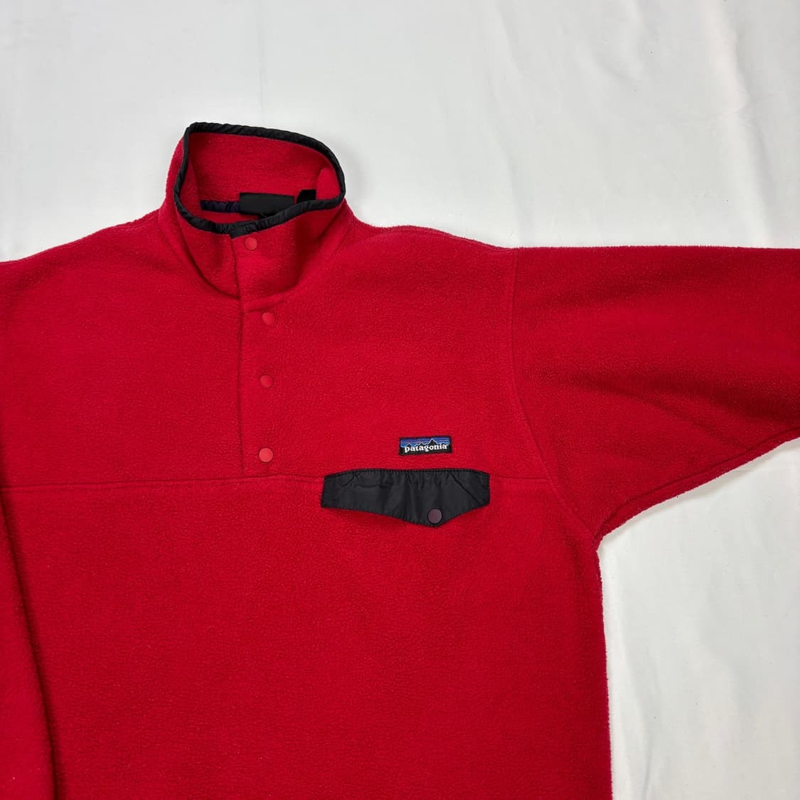 11FW 파타고니아 신칠라 스냅-T 플리스 레드 블랙 포켓 상품이미지2