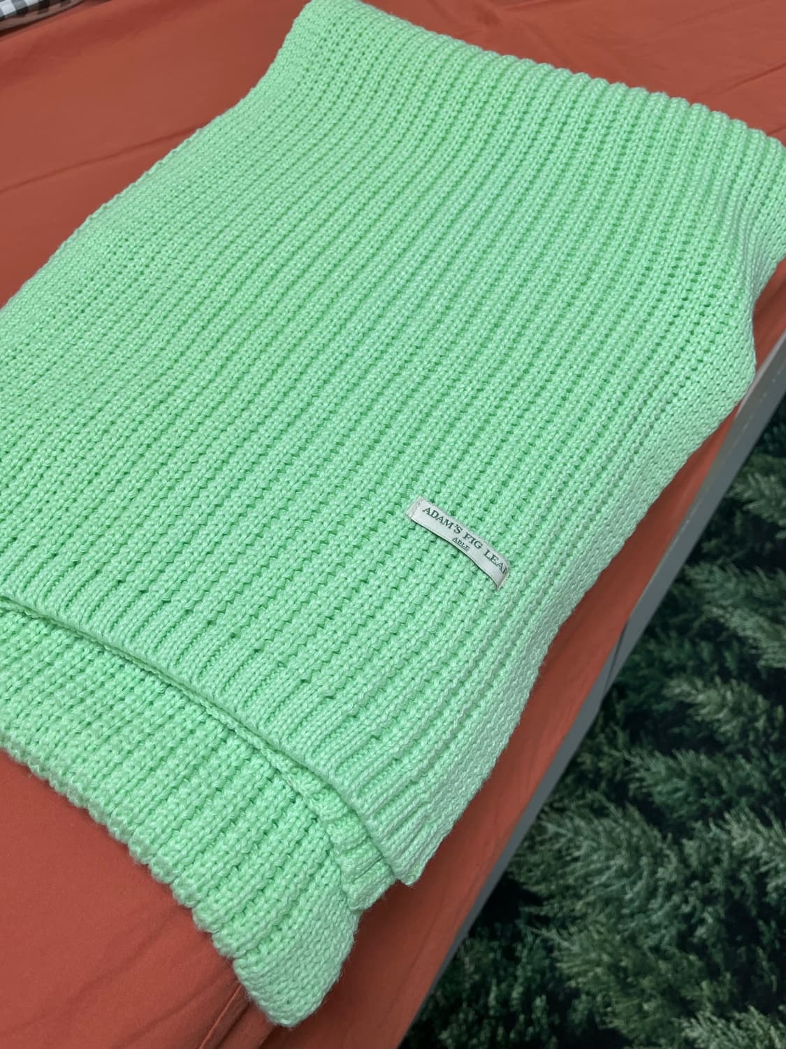 Adam's Fig Leaf 메론색🍈 니트 머플러 목도리 상품이미지1