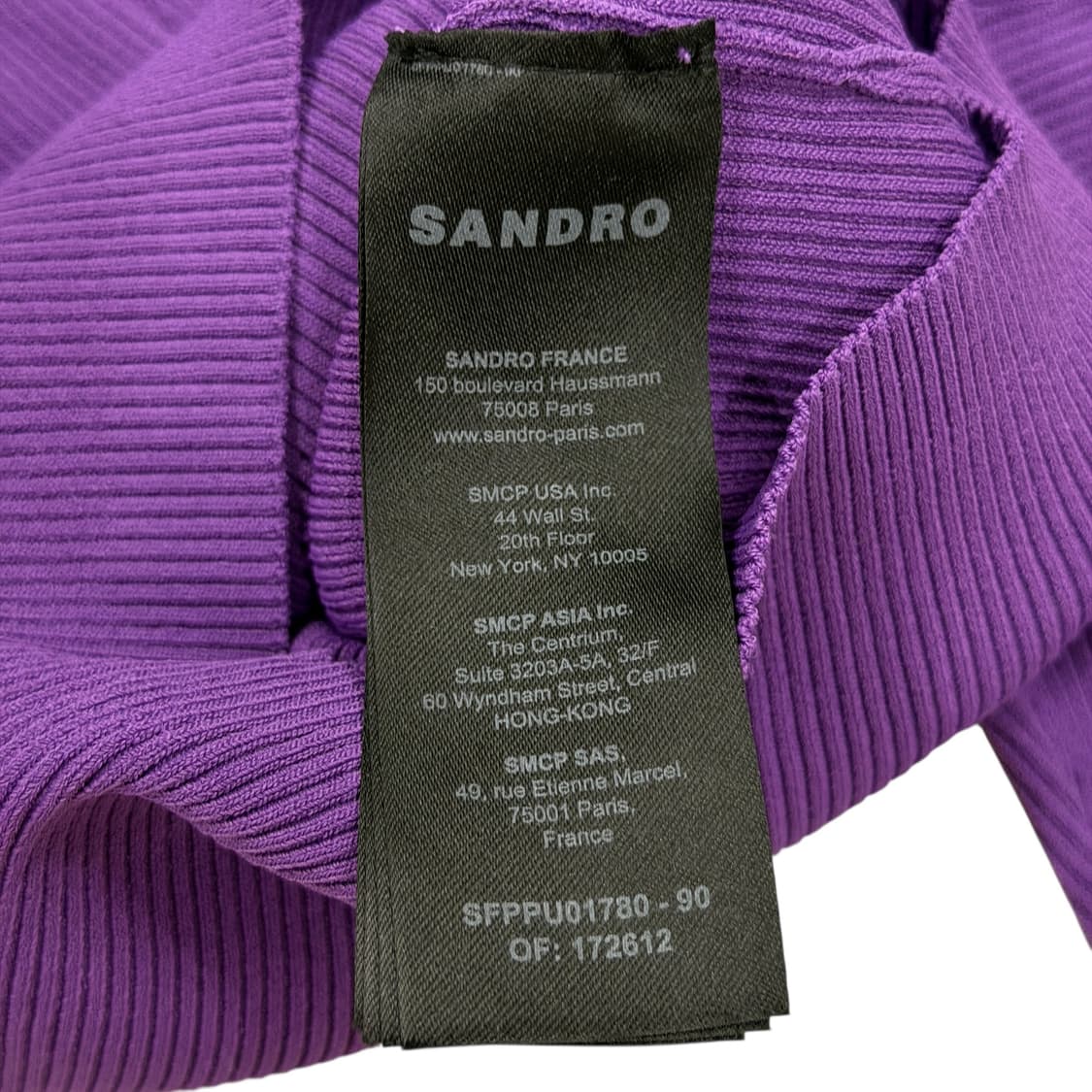 산드로 플리츠 숏 반팔티 퍼플 보라 0 상품이미지5