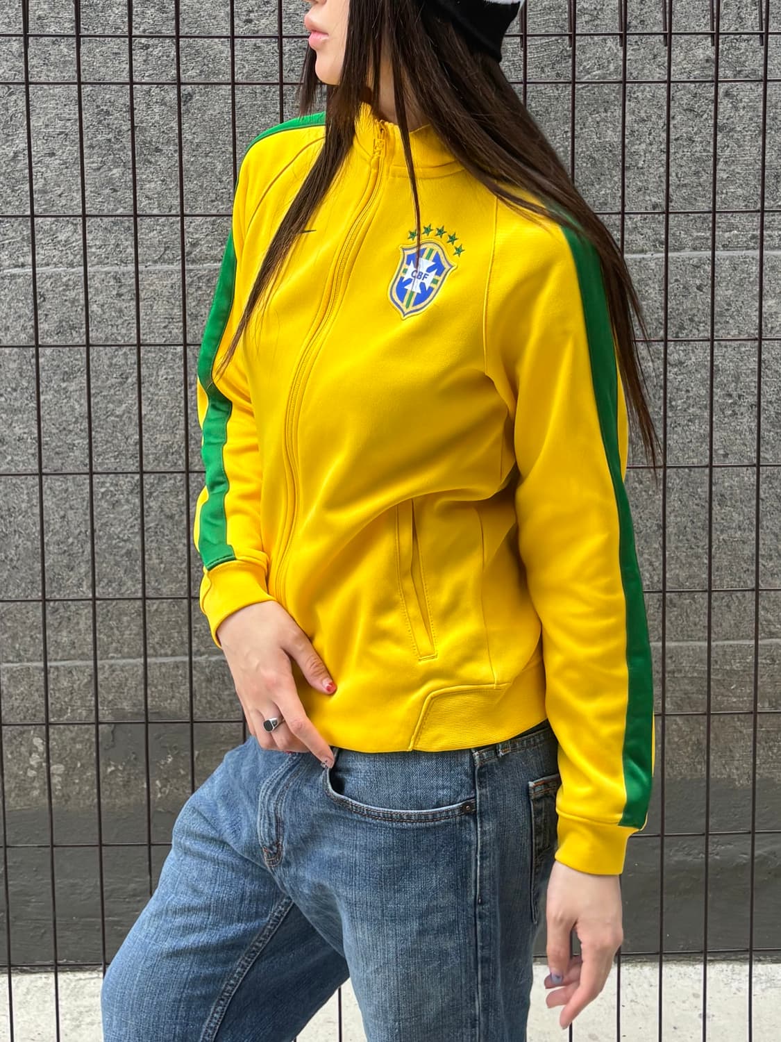 나이키 브라질 옐로우 져지 집업 트랙탑 상품이미지2