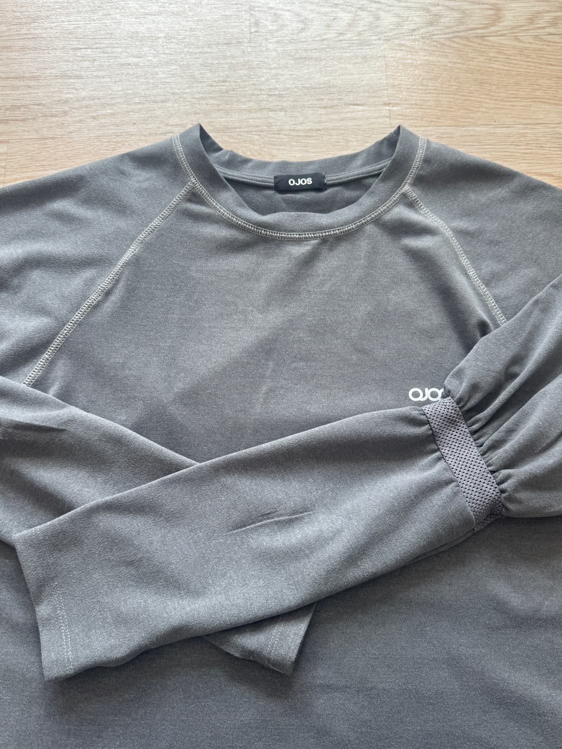 오호스 Mesh Band Puff Sleeve / Charcoal 상품이미지2