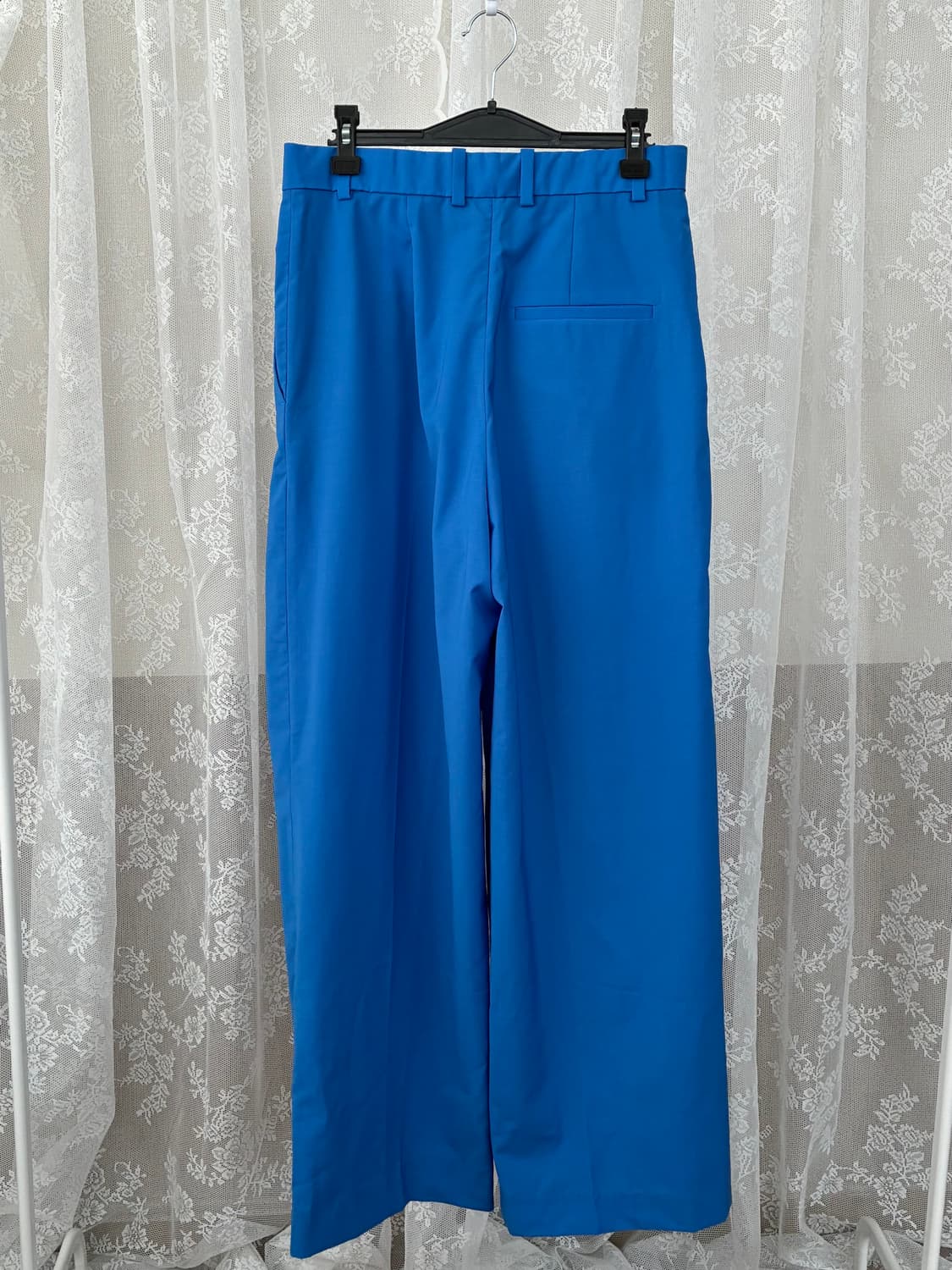 36) 코스 COS 와이드 레그 플리츠 트라우저 블루 상품이미지2