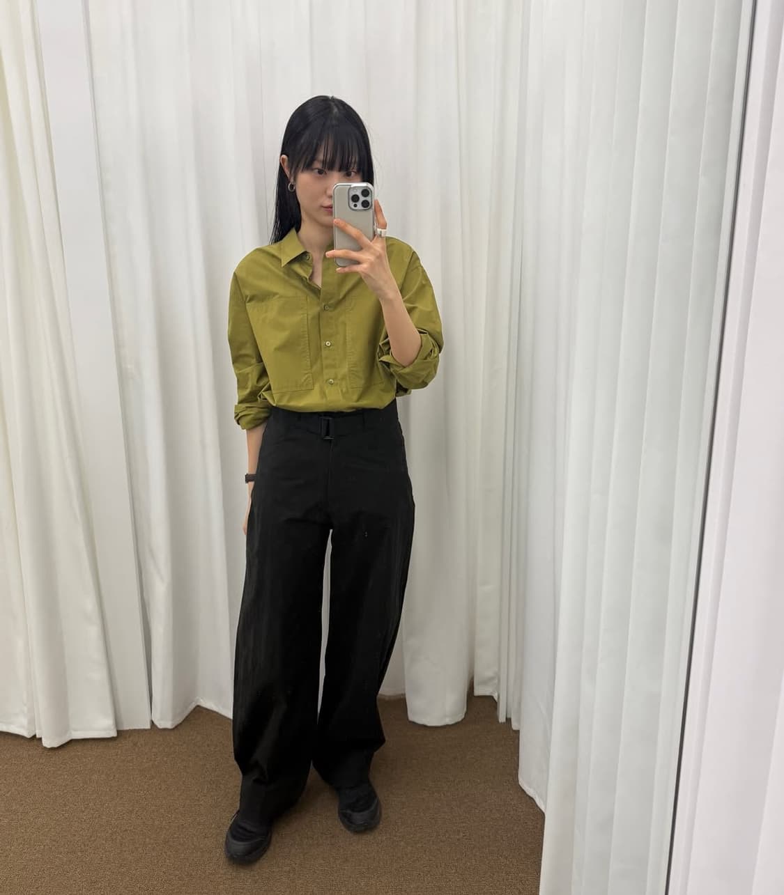 artto 아르토 와이드 포켓 셔츠 올리브 상품이미지2