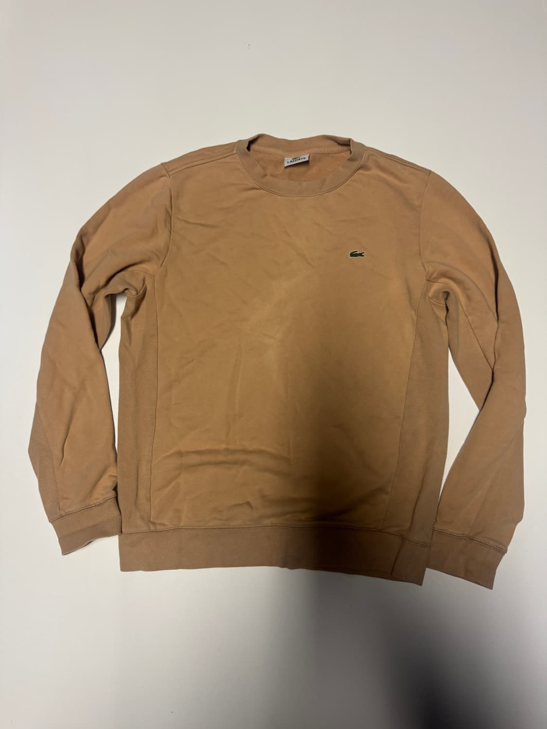정품 라코스테 로고 트레이닝 맨투맨 L 베이지 상품이미지1