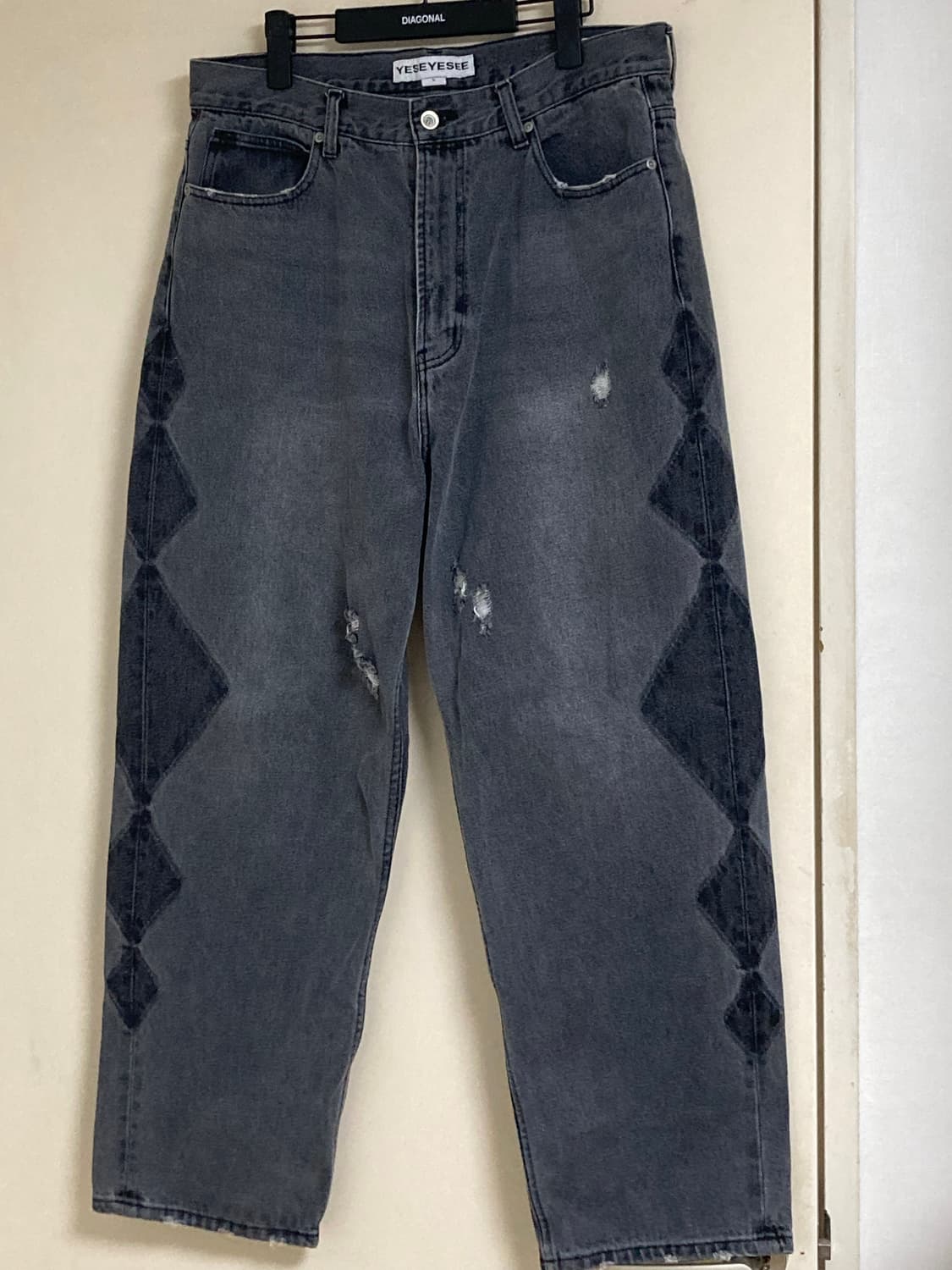Rhombus Washed 5 Pockets Denim Pants 상품이미지5