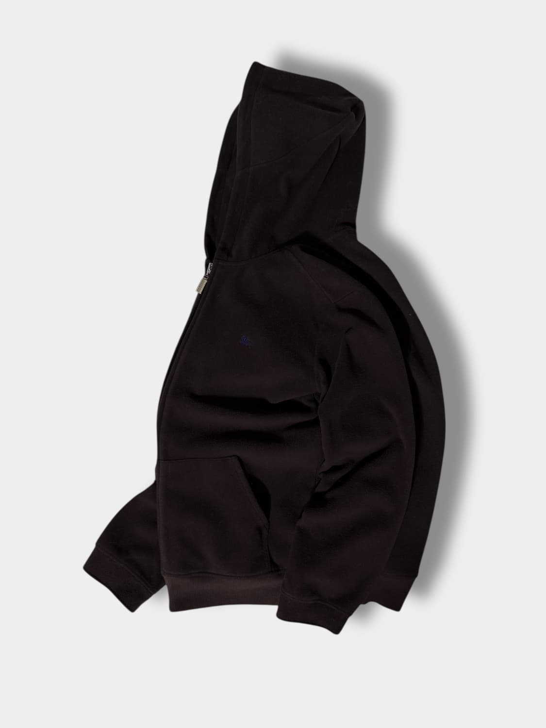 버버리 블랙 루즈핏 90‘s 딥브라운 노바체크 라이닝 후리스 후드집업  상품이미지2