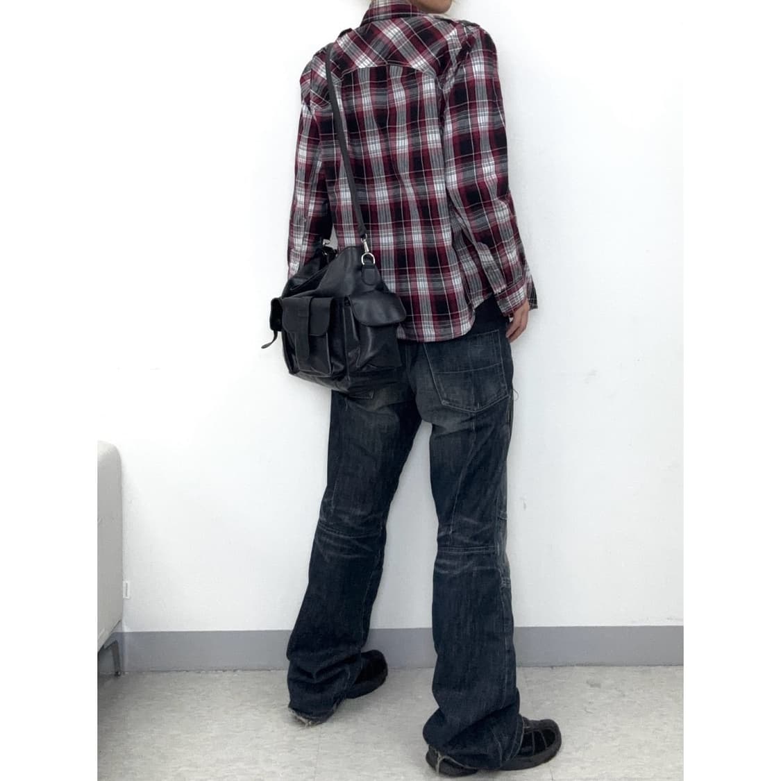 빈티지 락시크 펑크 y2k 체크 셔츠 상품이미지4