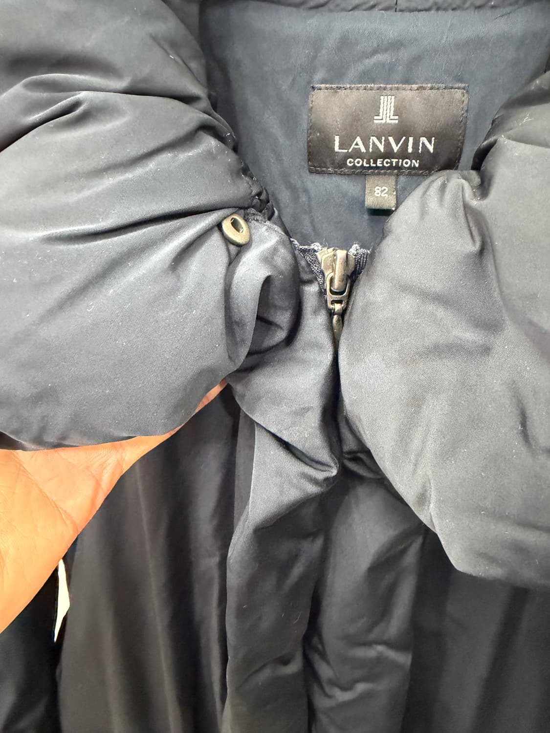 정품) LANVIN 랑방 한섬 블랙 구스패딩 82 상품이미지4