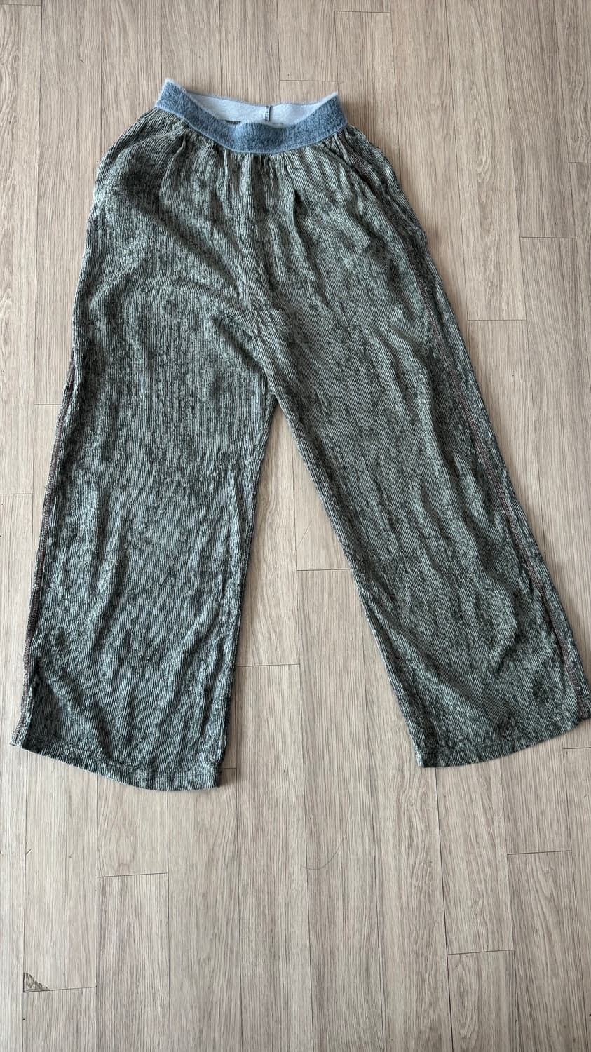 더일마 벨벳 밴드팬츠 카키 (그레이빛카키) F (44-88)   상품이미지1