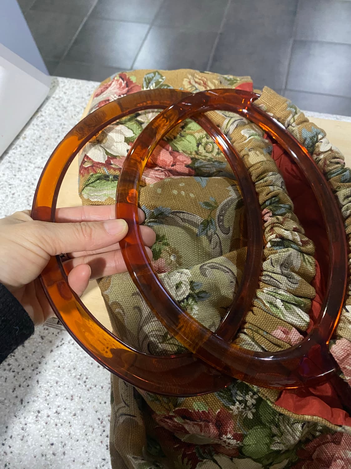 빈티지 패브릭 토드백 상품이미지5