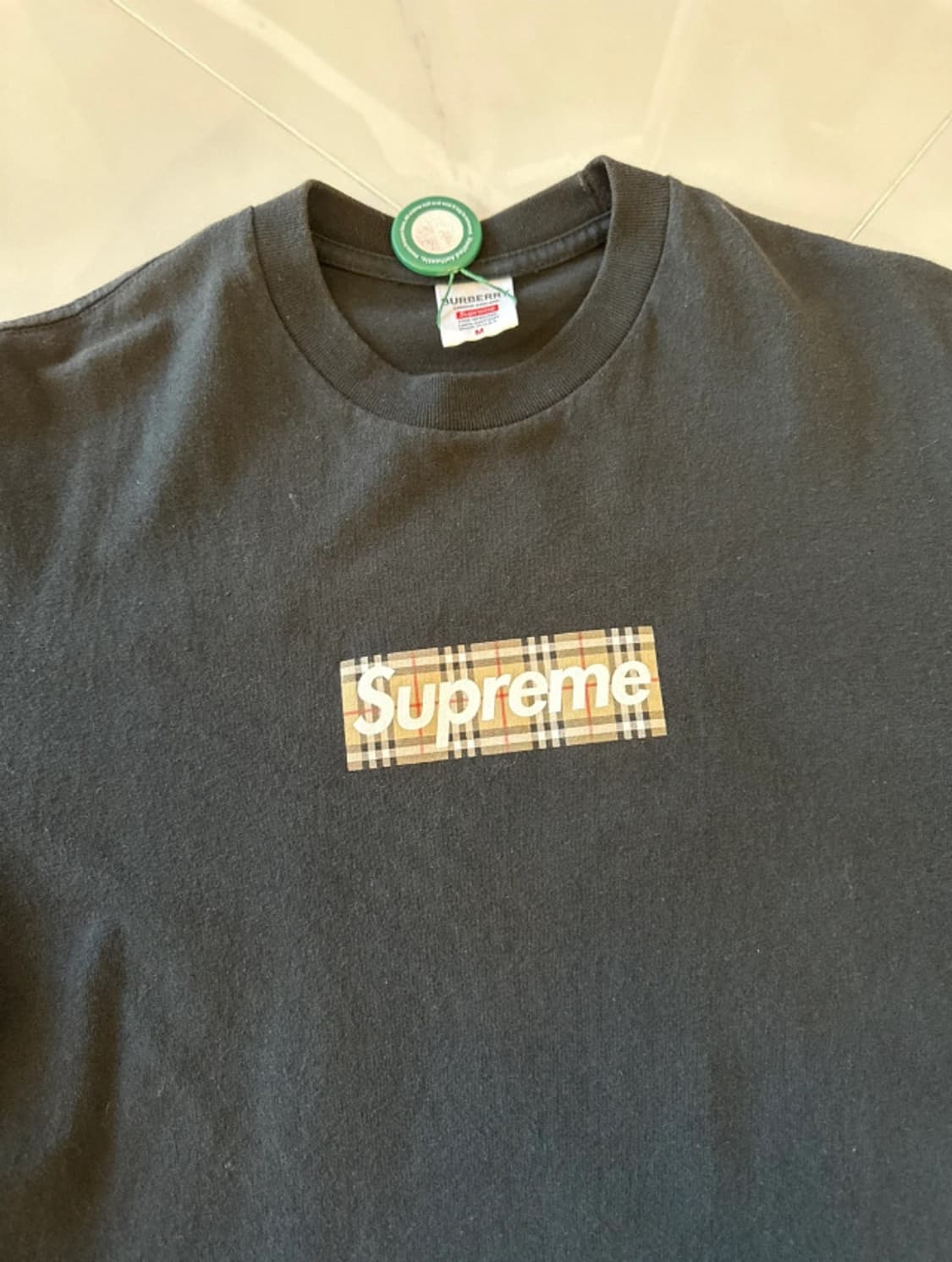 버버리X슈프림 박스로고티 상품이미지1