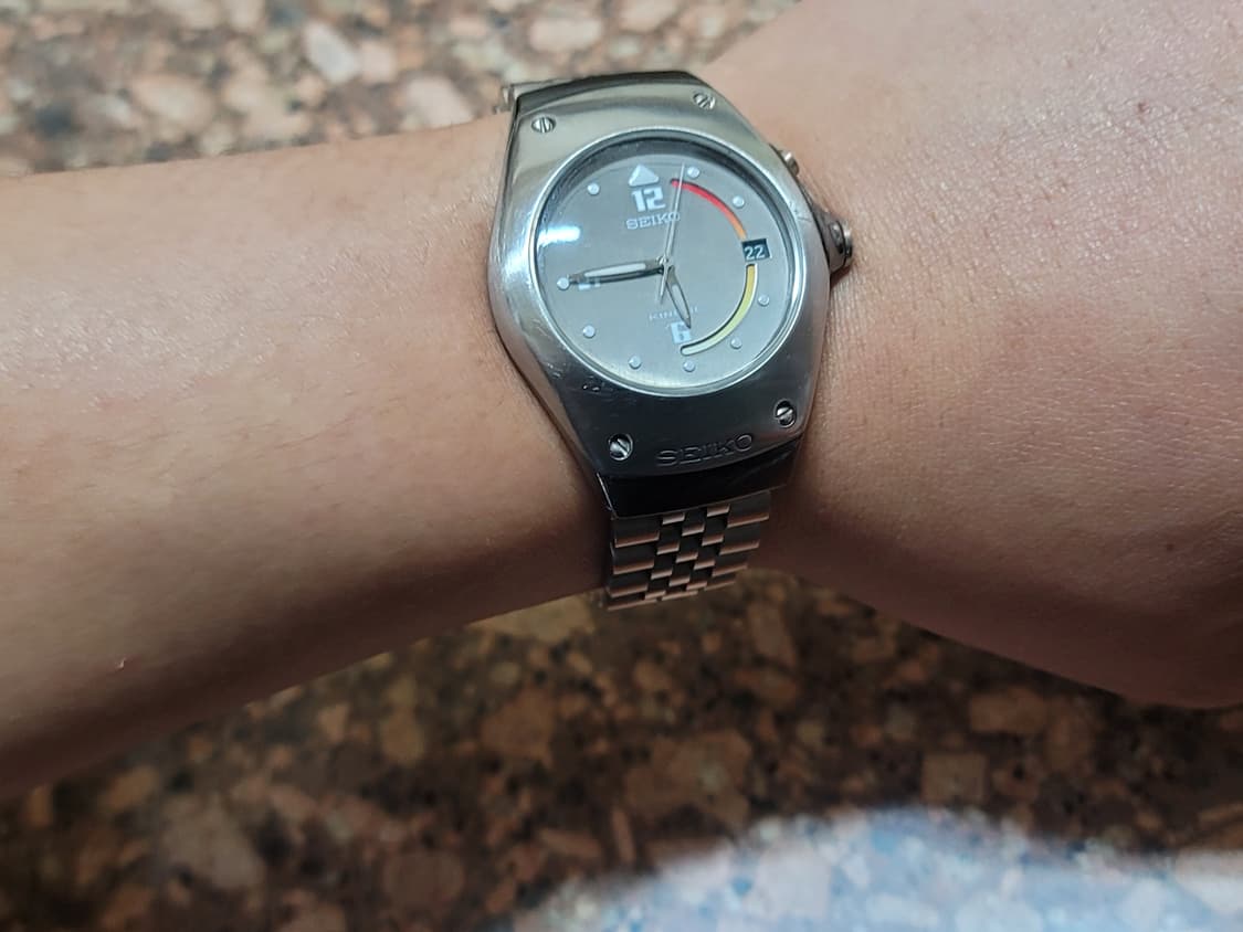90s 세이코 명품 디자이너 키네틱 빈티지 쿼츠 시계 상품이미지9