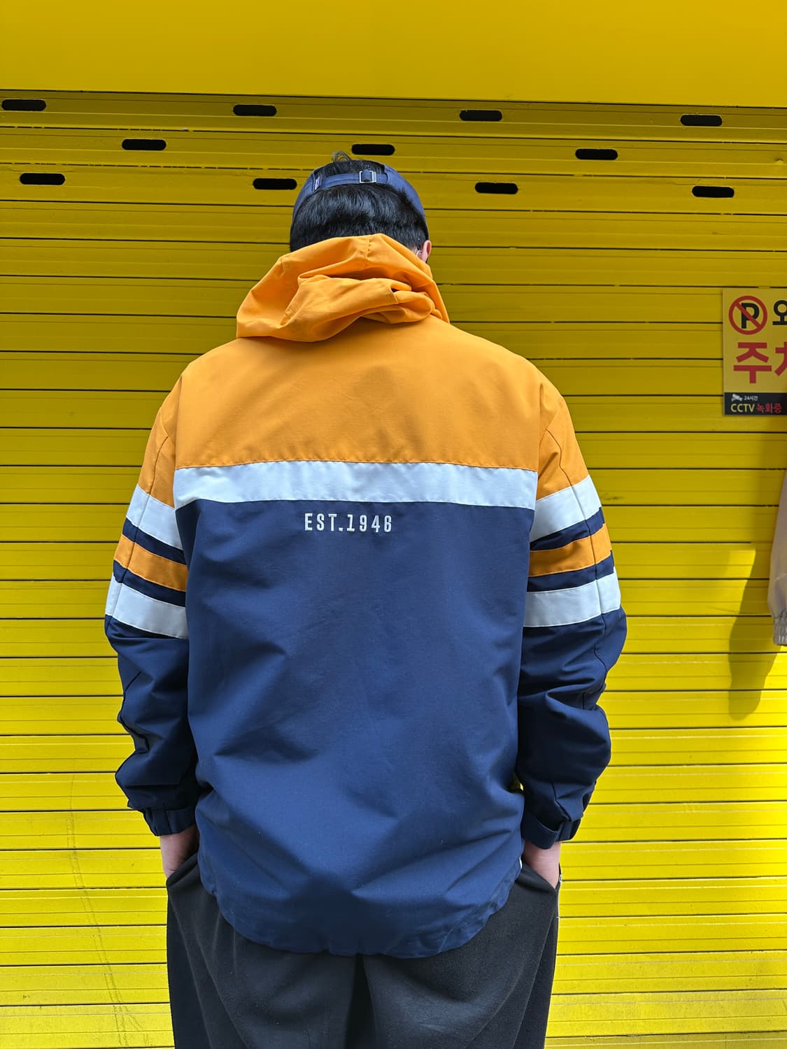 NBA 골든스테이트 워리어스 팀컬러 블록 후드 아노락 바람막이 M 상품이미지5