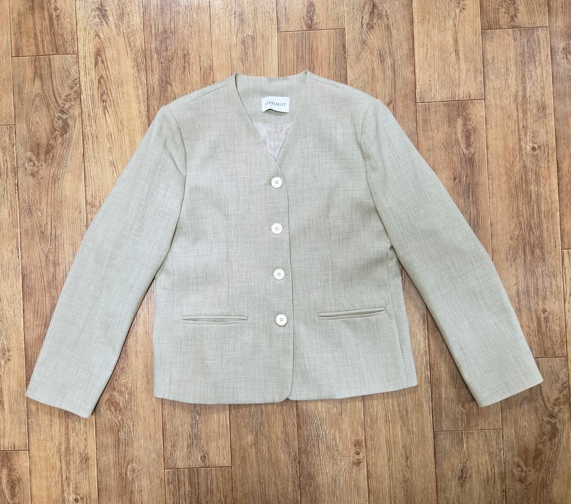 라이크먼트(LIKEMENT) 노카라 자켓 프리사이즈 새상품 상품이미지1