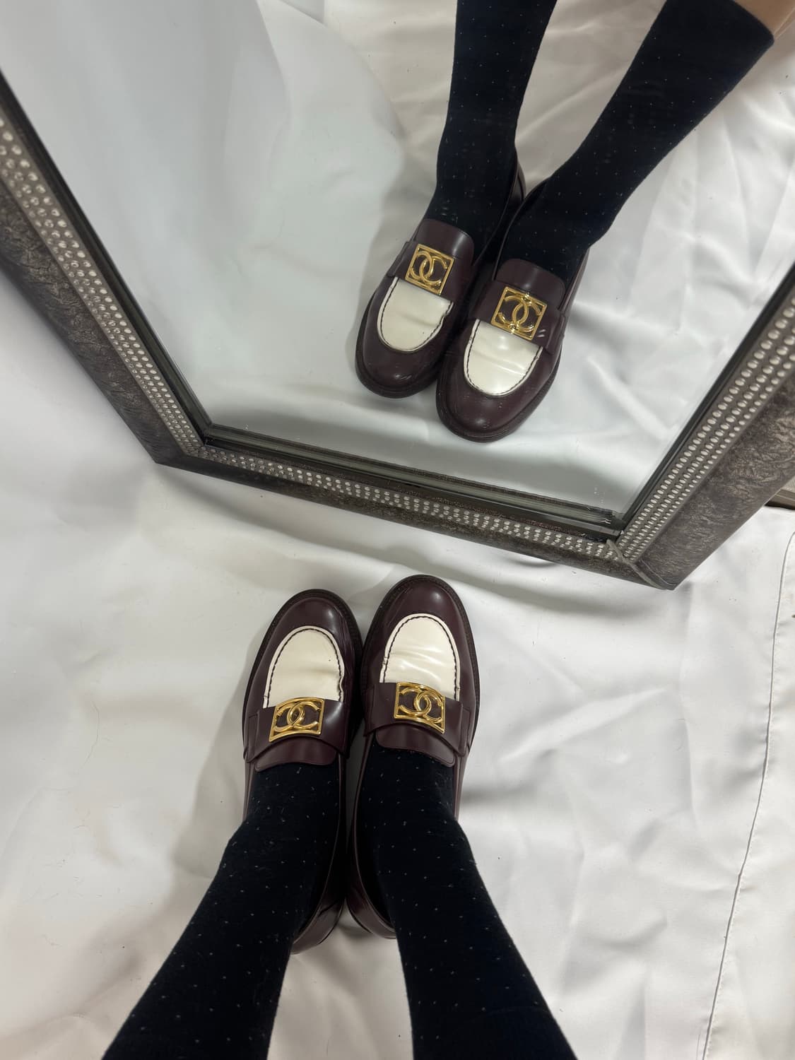 Chanel CC logo leather flat loafer 상품이미지1