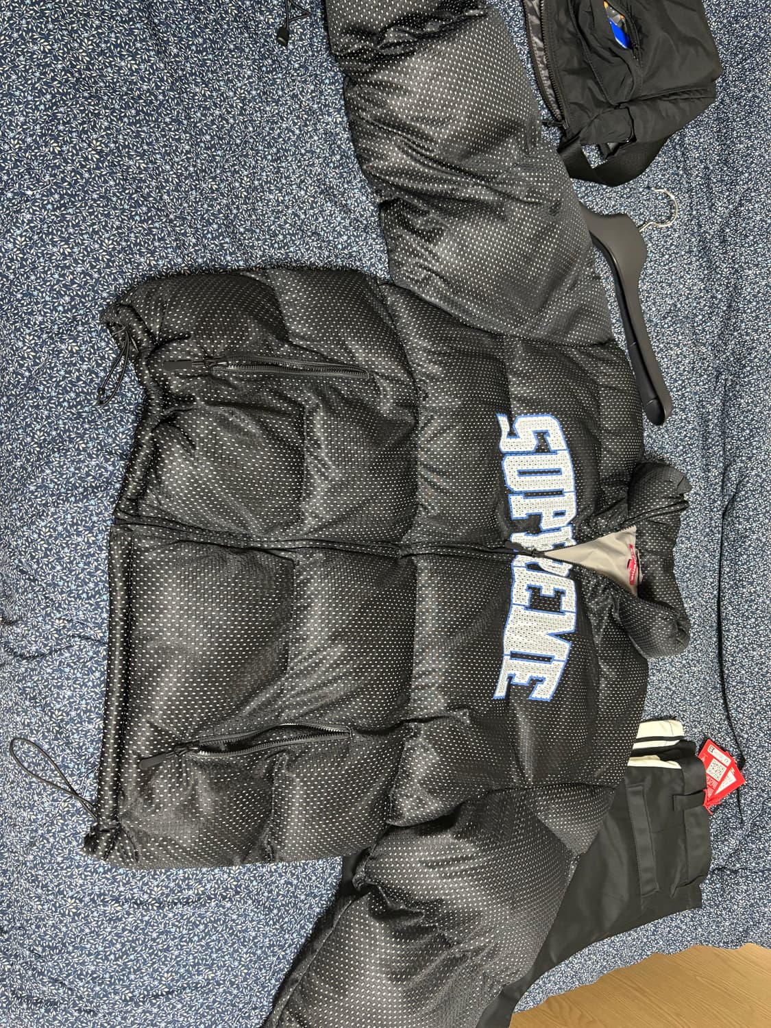 [패딩] 슈프림 메쉬 저지 퍼퍼 자켓 블랙 23SS xl 상품이미지1
