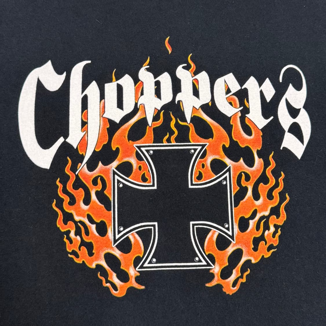 빈티지 Choppers Flaming Cross Tee 상품이미지4