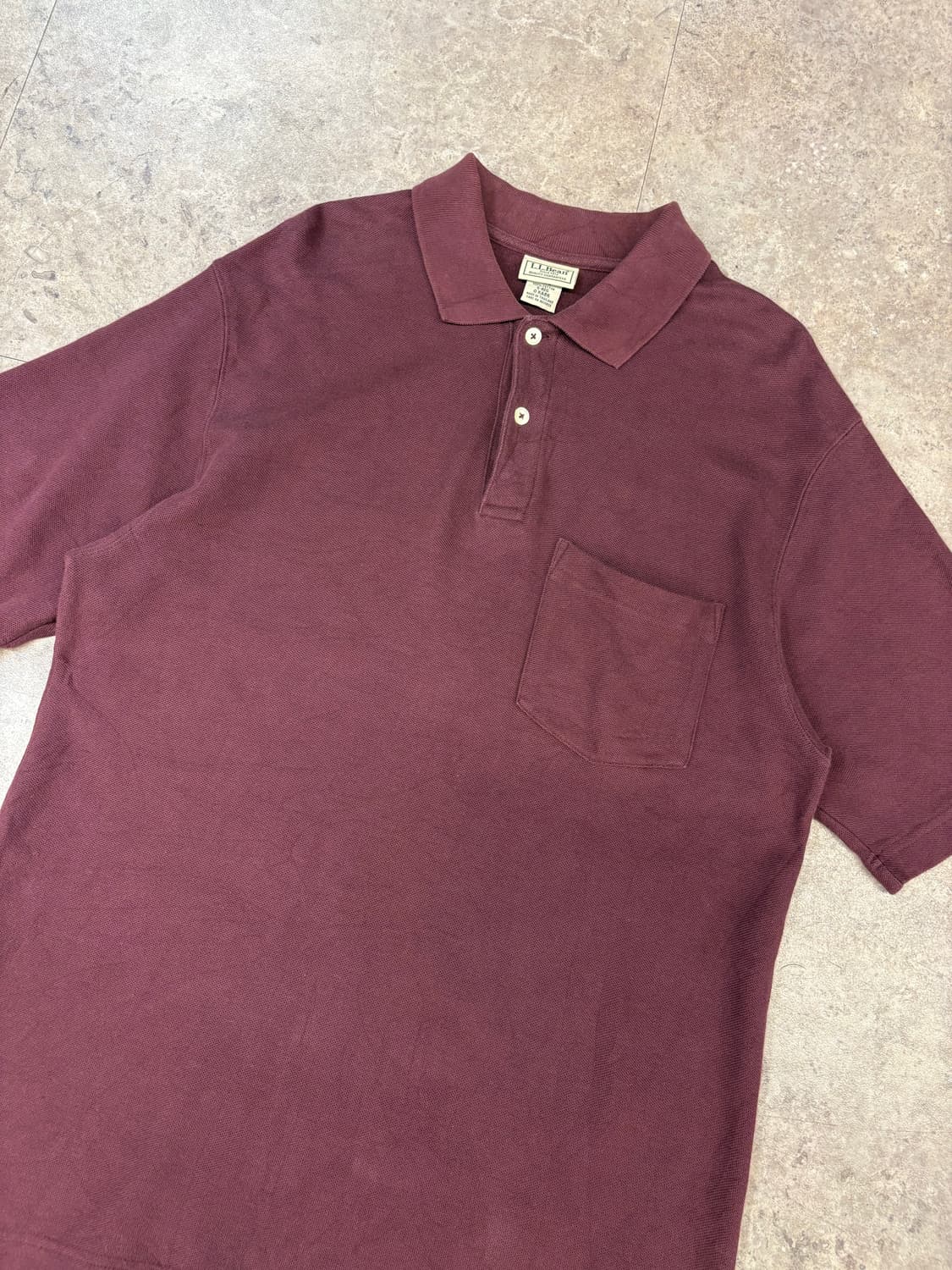 LLBean 버건디 반팔 카라티 #csz148 상품이미지2