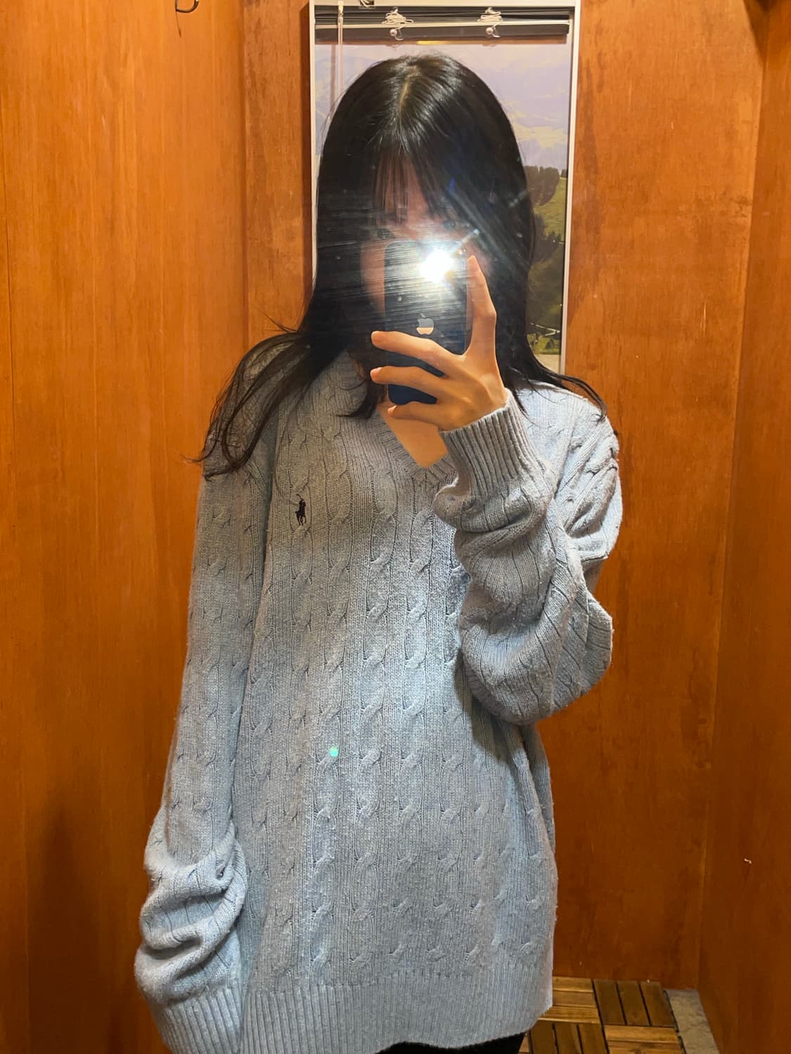 (XXL) POLO 폴로 랄프로렌 케이블 브이넥 니트 상품이미지1