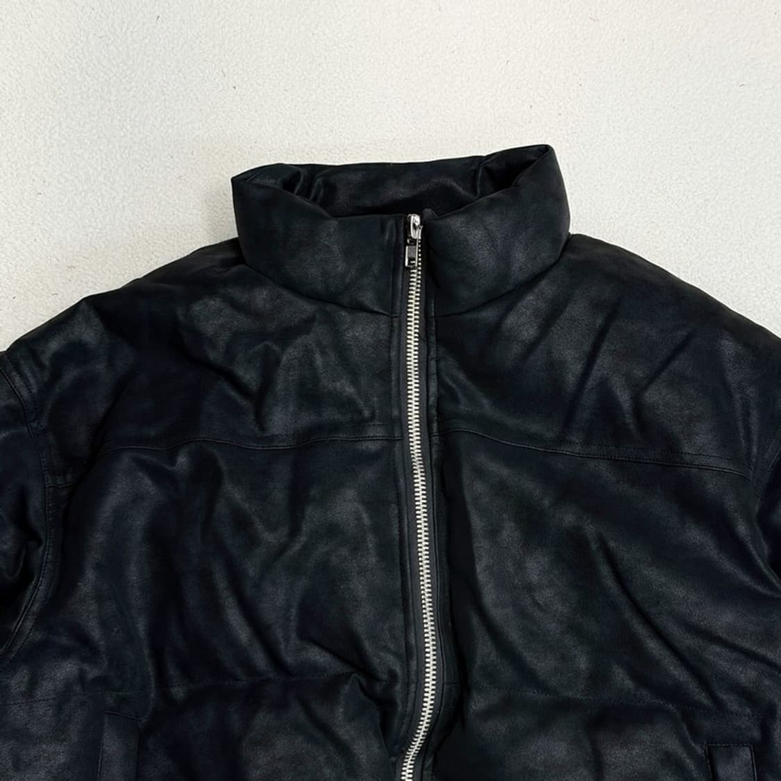 YOUMANT 덕다운 레더 숏 패딩 상품이미지3