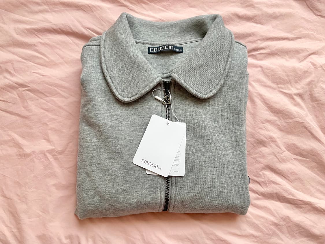 038 ROUND TRACK ZIP-UP MELANGE GREY S 상품이미지2