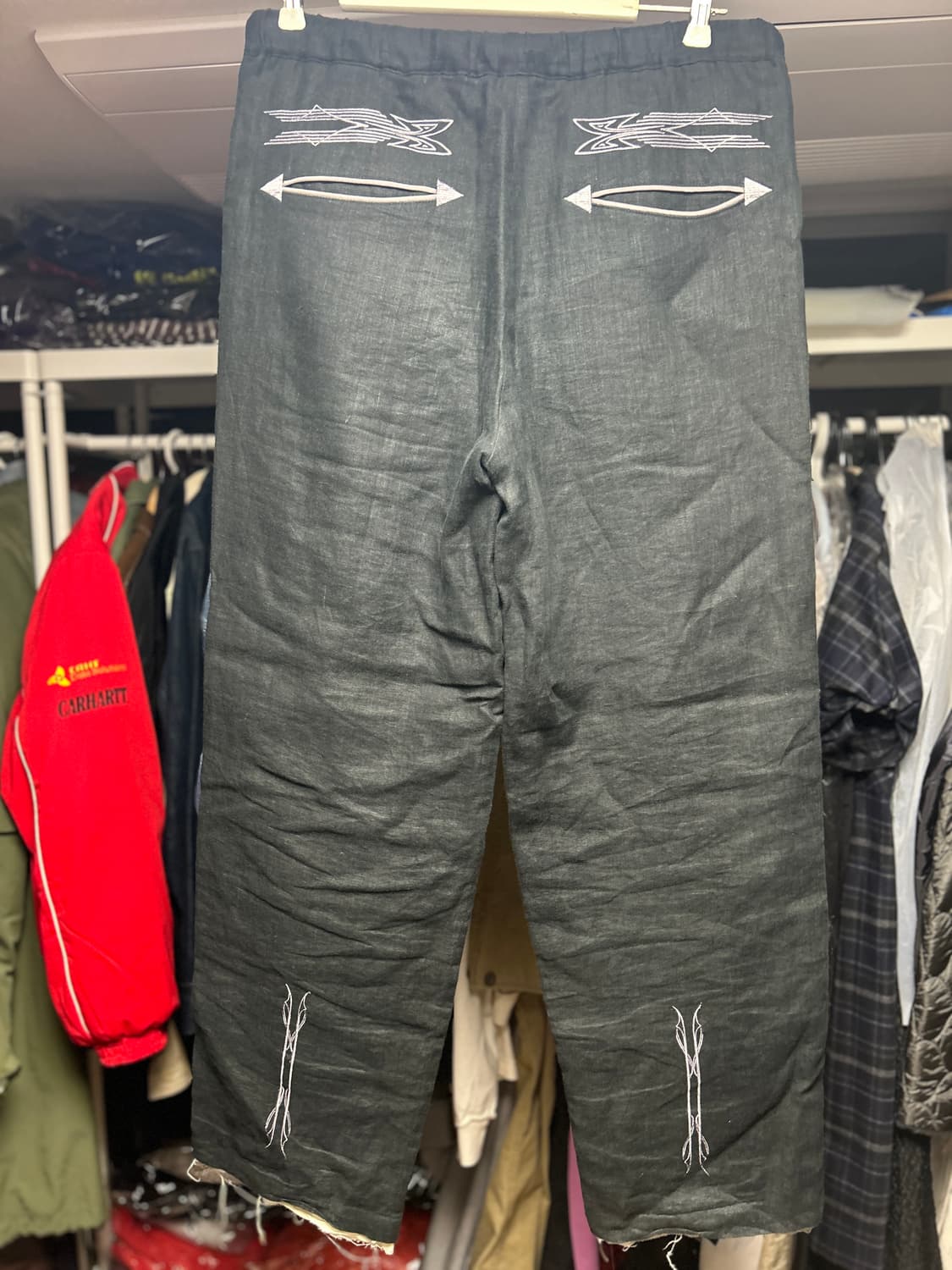 cotd 칠드런오브더 디스코댄스 보헤미안 자수 린넨 팬츠 상품이미지5