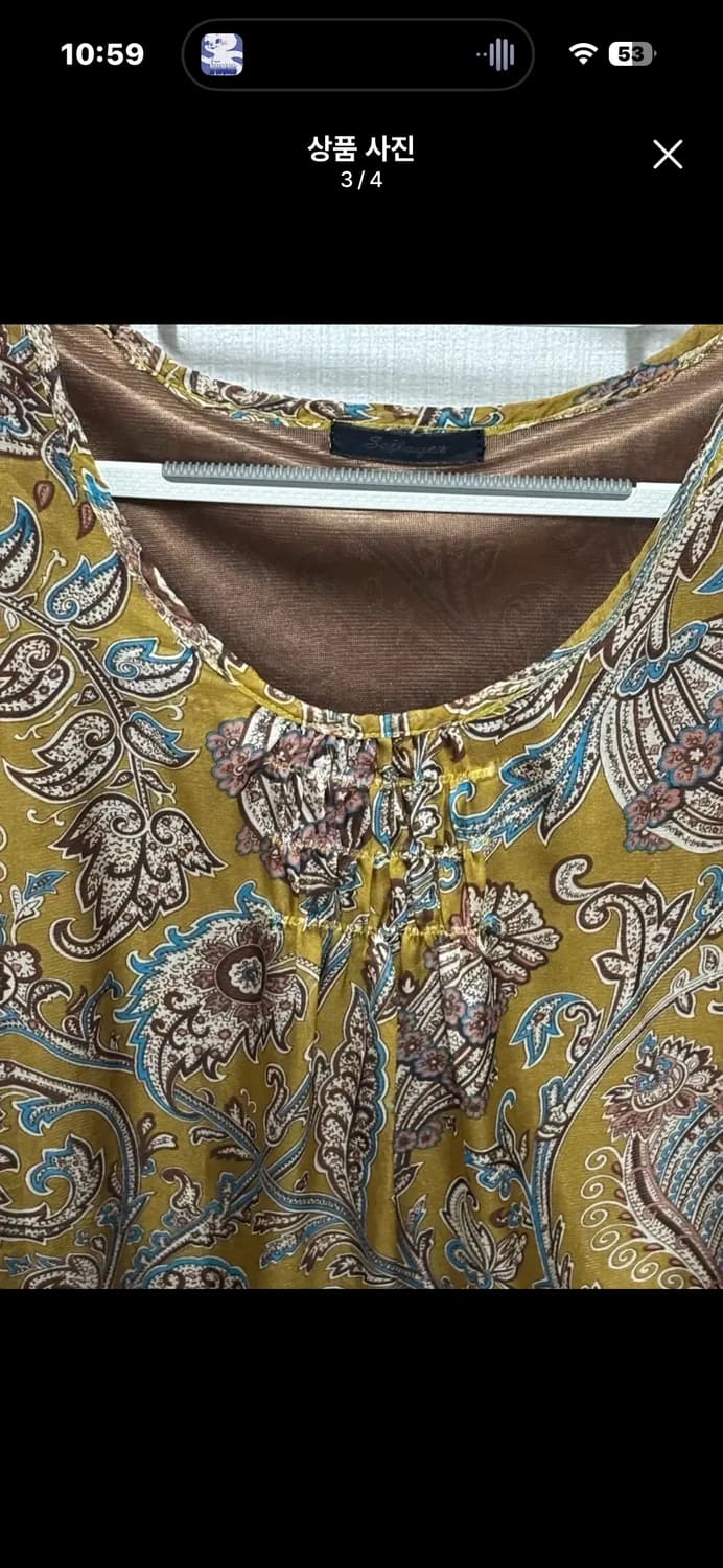 빈티지 히피 페이즐리 슬리브리스 상품이미지3