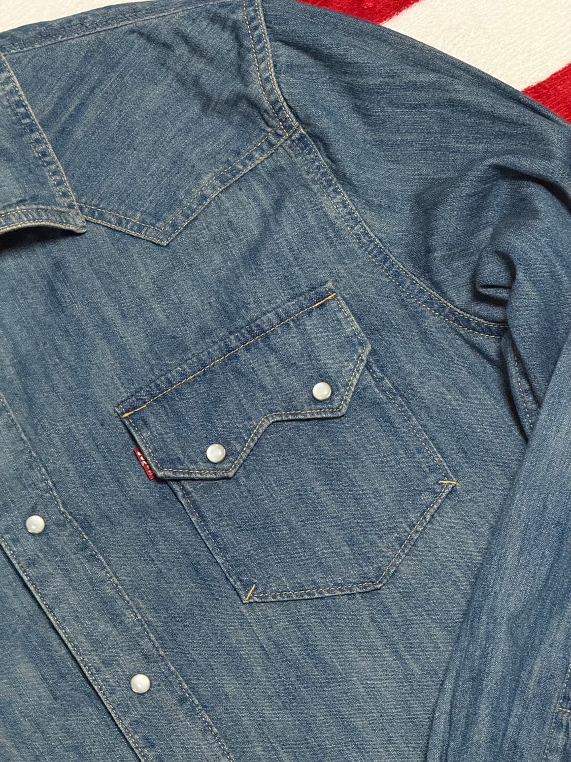 리바이스 웨스턴데님셔츠 levis western shirt 다크인디고 상품이미지5