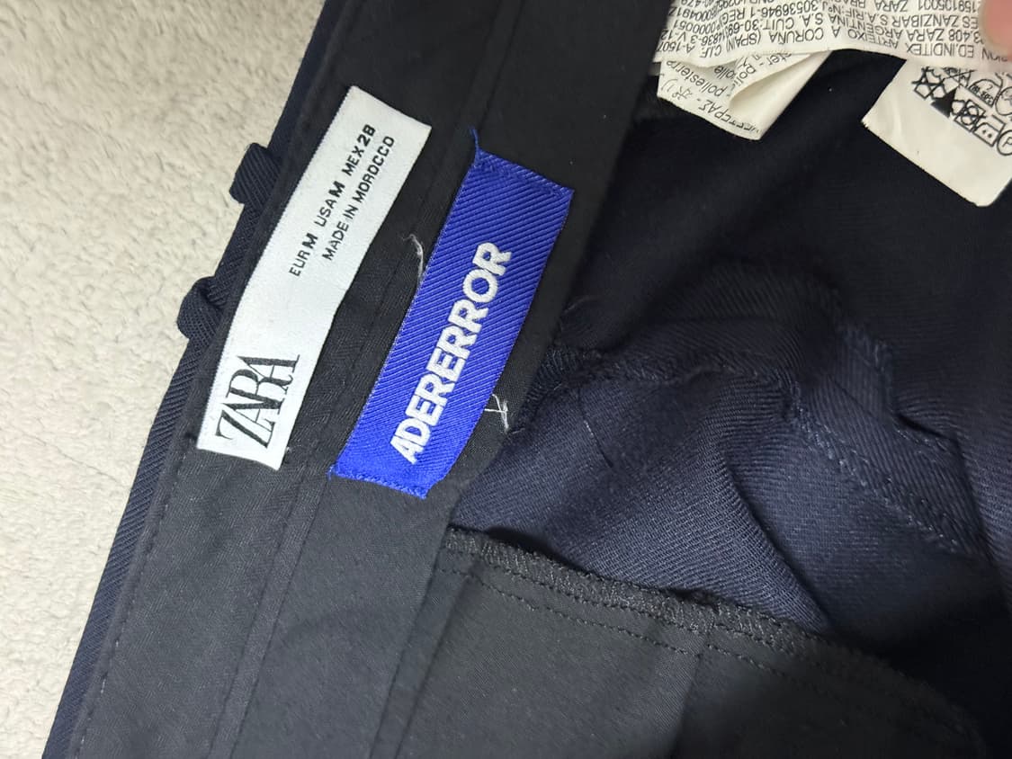 아더에러 자라 핀턱 트라우저 네이비 M 상품이미지5