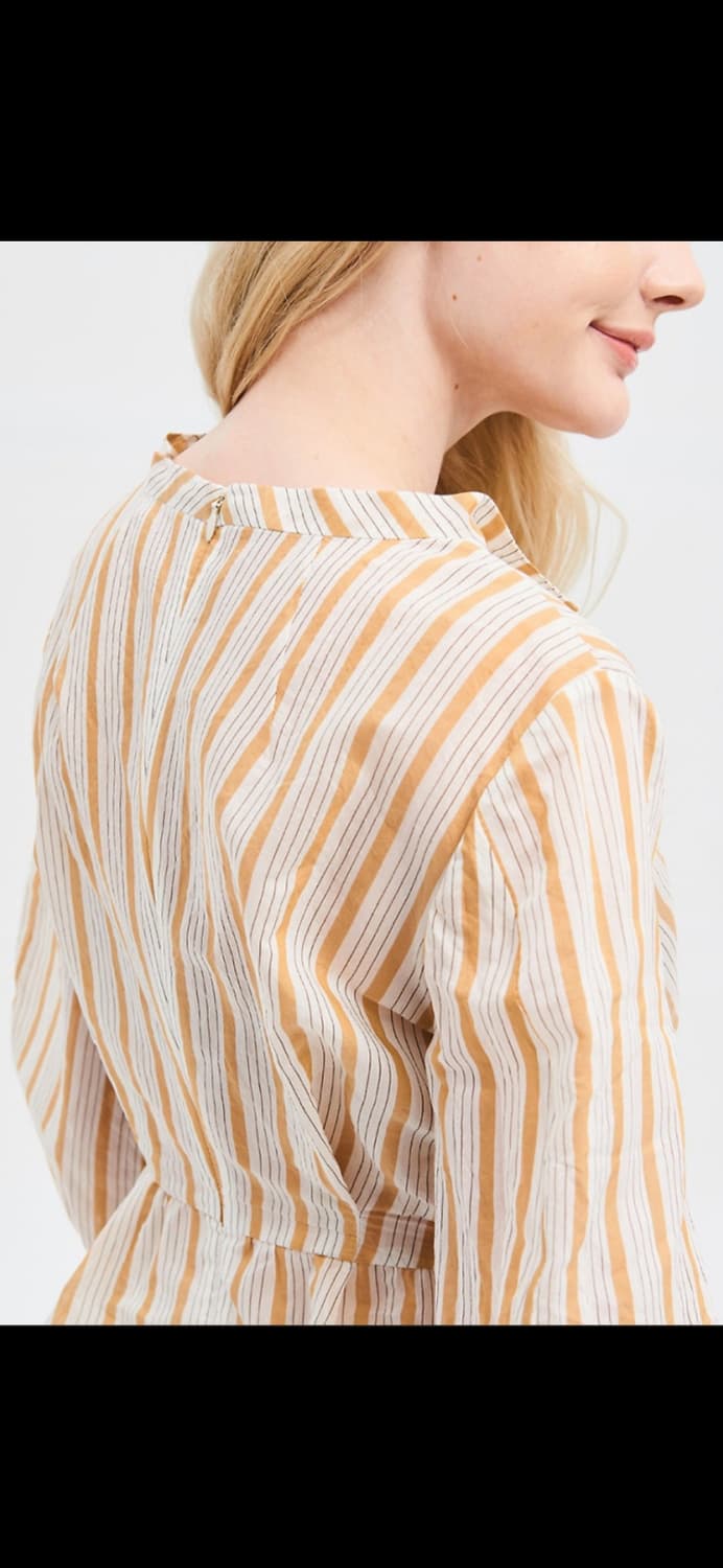 마인 오리가미 스트라이프 린넨블렌드 블라우스 55사이즈 상품이미지6