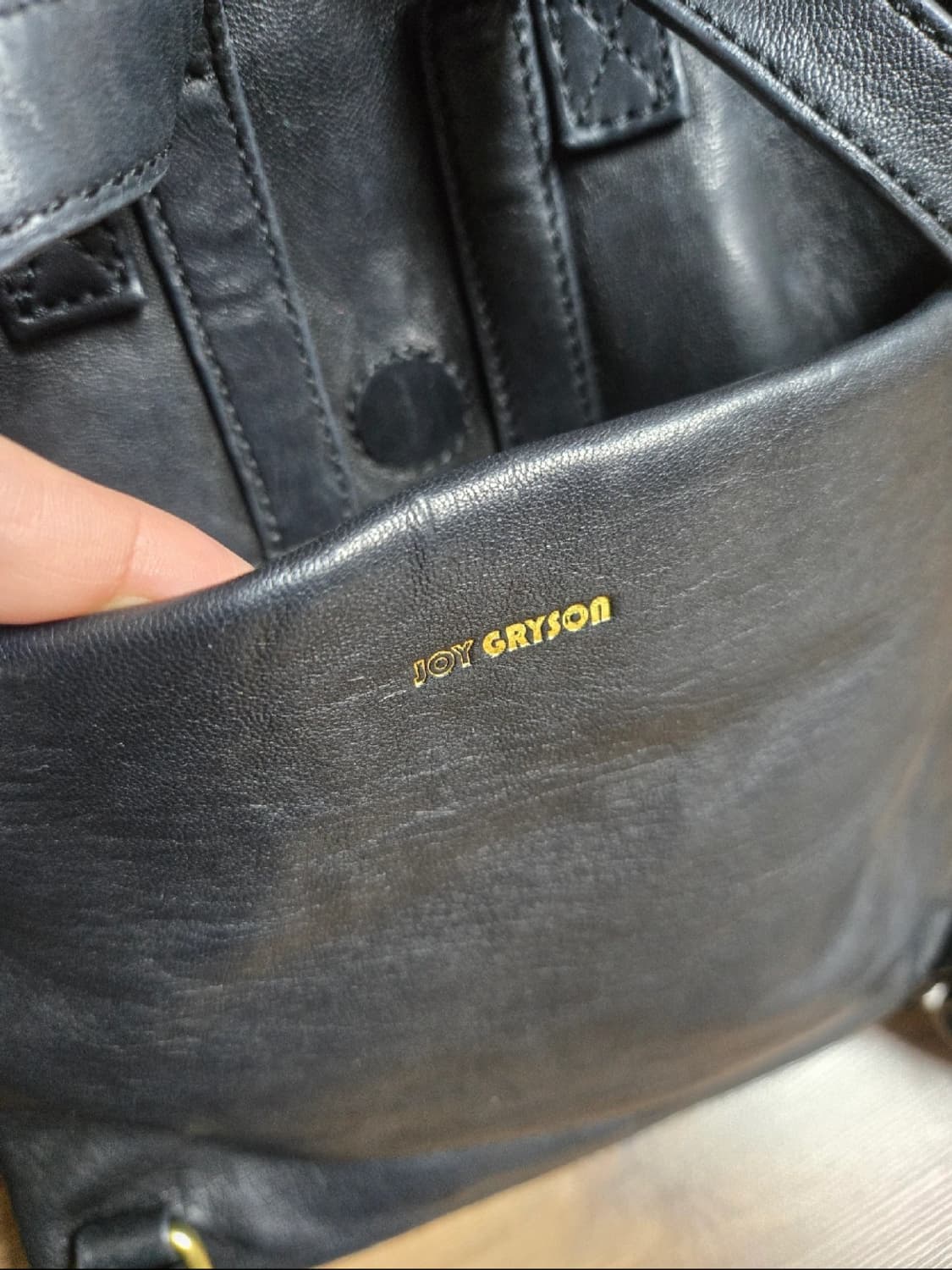 조이그라이슨 블랙 가죽 백팩 [풀팩 정품] 상품이미지6