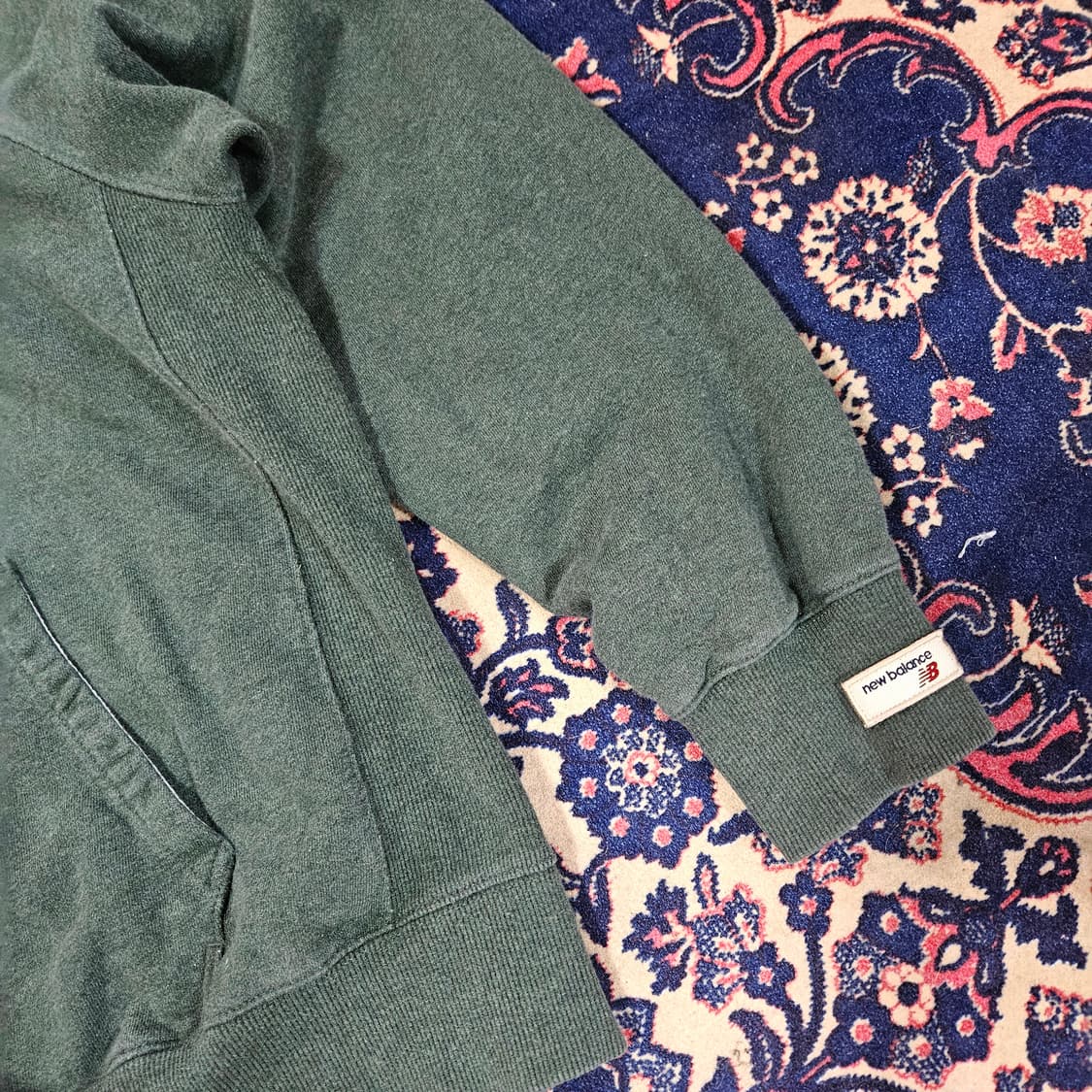 뉴발란스 카키 스몰로고 후드집업 자켓 XL size 상품이미지3