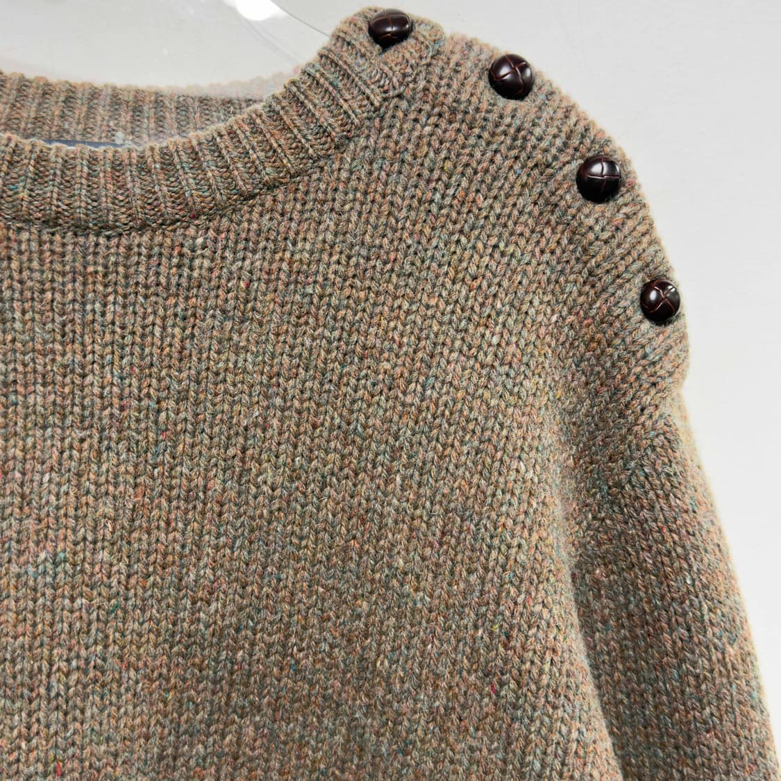 90s 폴로 랄프로렌 가죽 패치 램스울 니트 상품이미지2