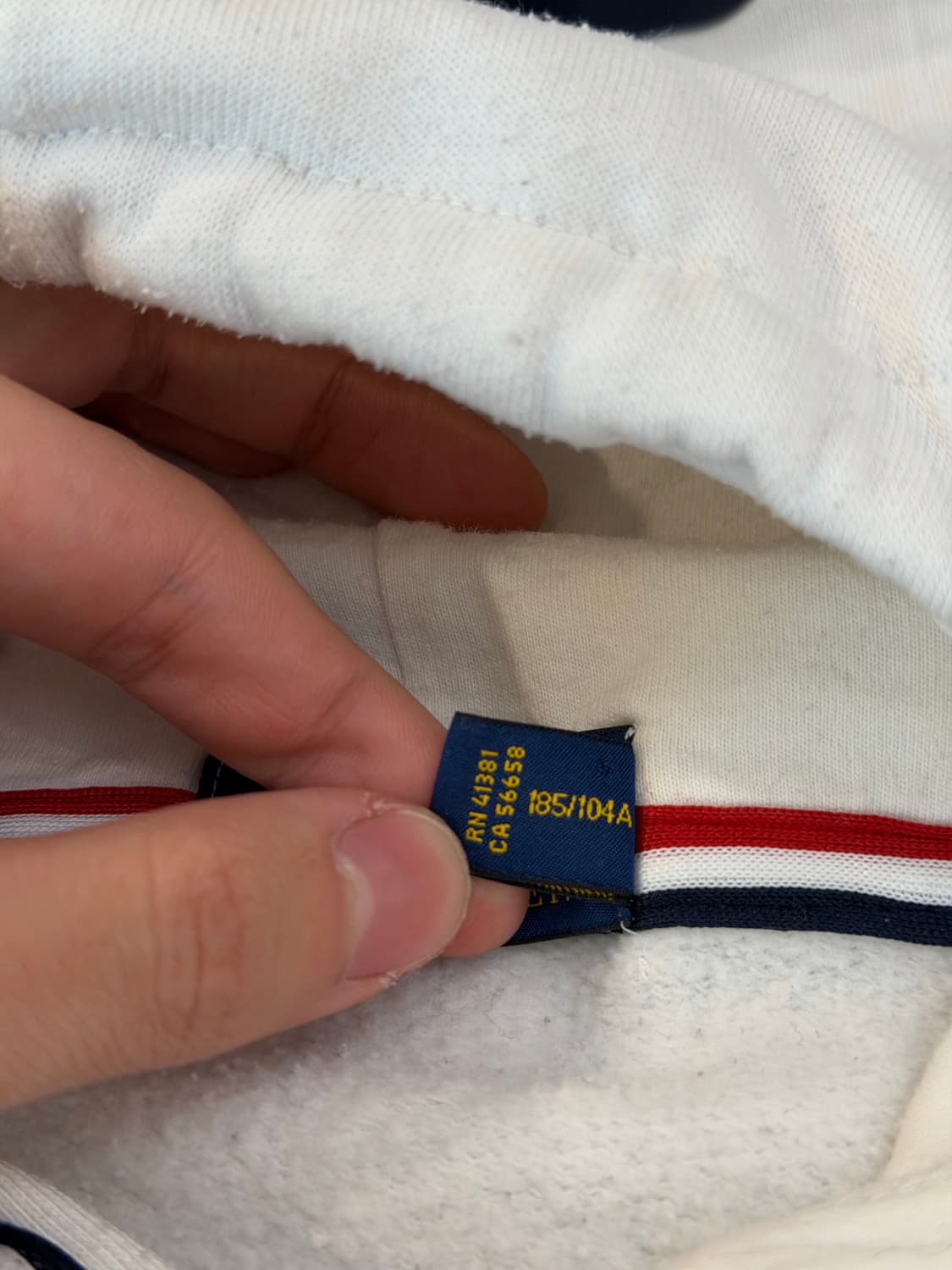 폴로 랄프로렌 빅포니 치프키프 USA 성조기 후드티 화이트 상품이미지6