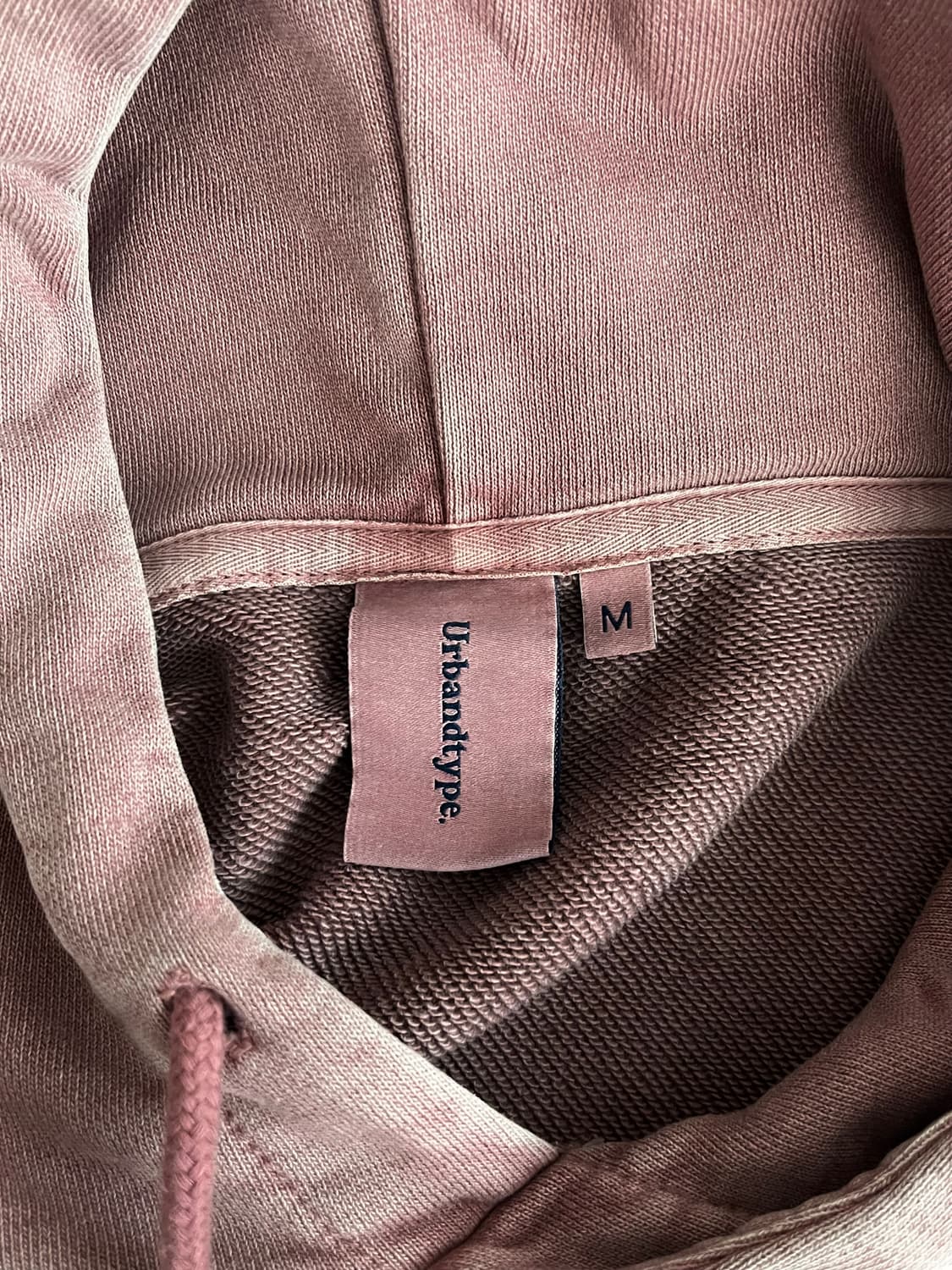 M) 어반디타입 블랙캣 피그먼트 후드 핑크 상품이미지4