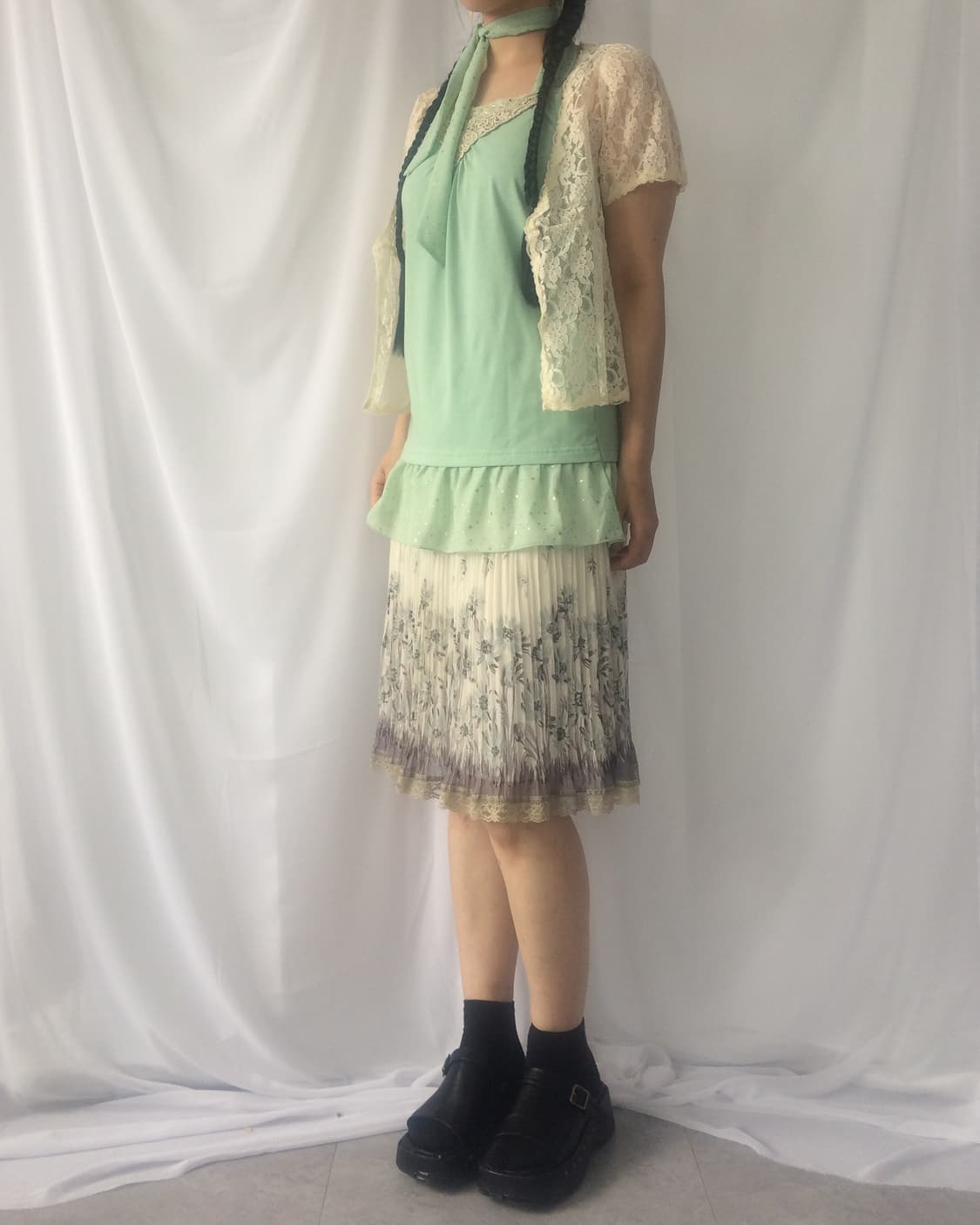 Pattern see through open cardigan 상품이미지6