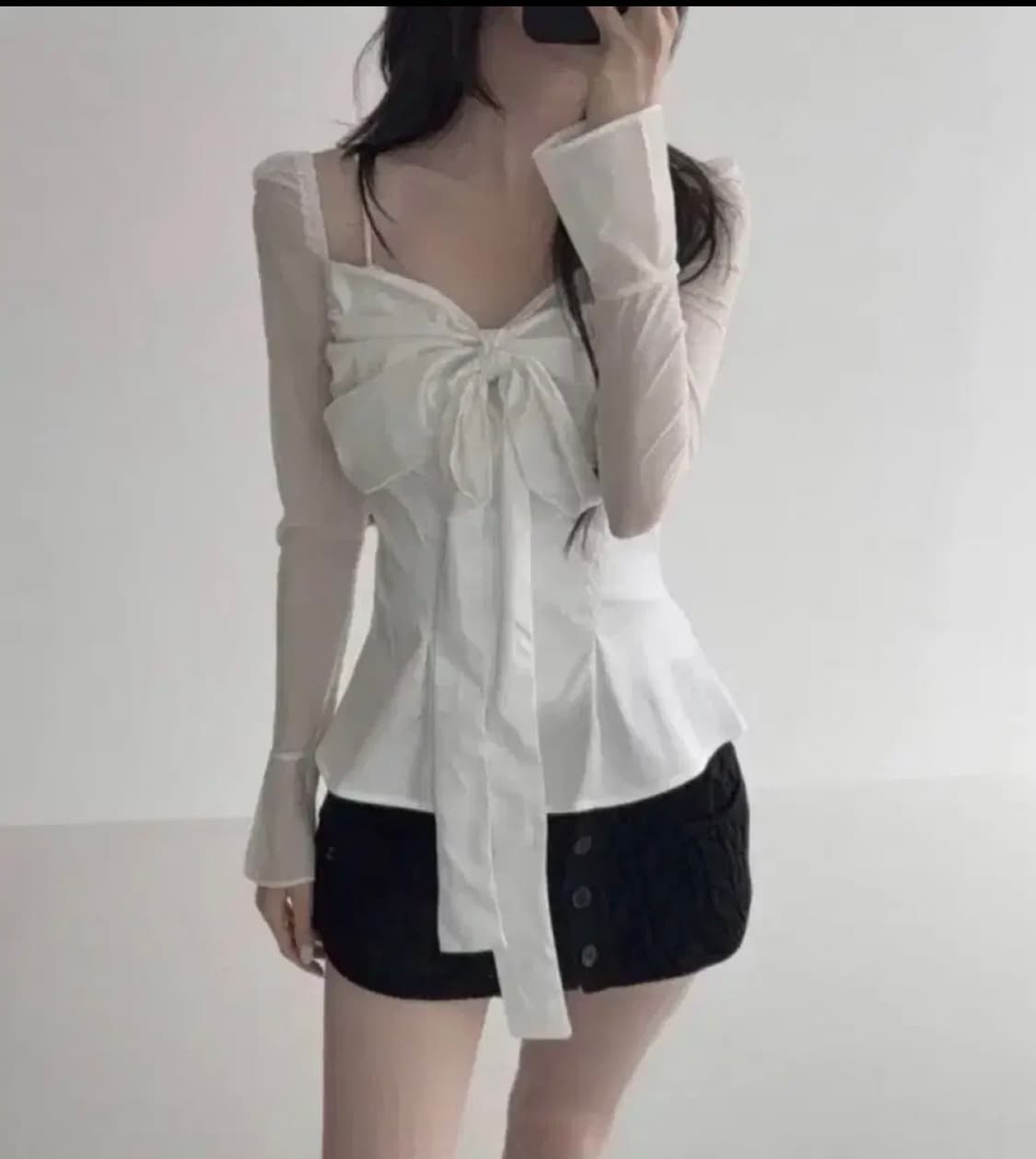 힐다x고희 블라우스 화이트 상품이미지1