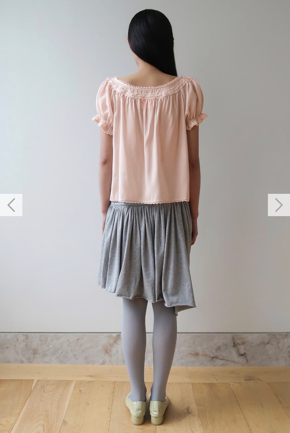 SN Babydoll Beaded Blouse (Apricot) 상품이미지4