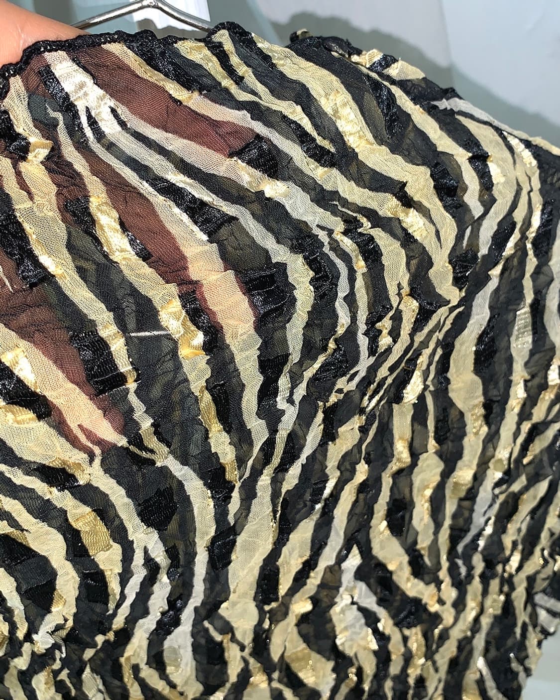 Zebra crinkle pleated top  상품이미지10