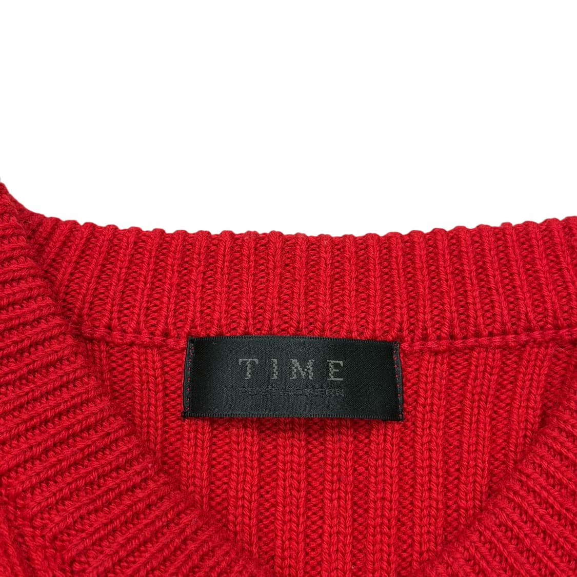 TIME 타임 레드 100%모 니트 M 95 상품이미지2