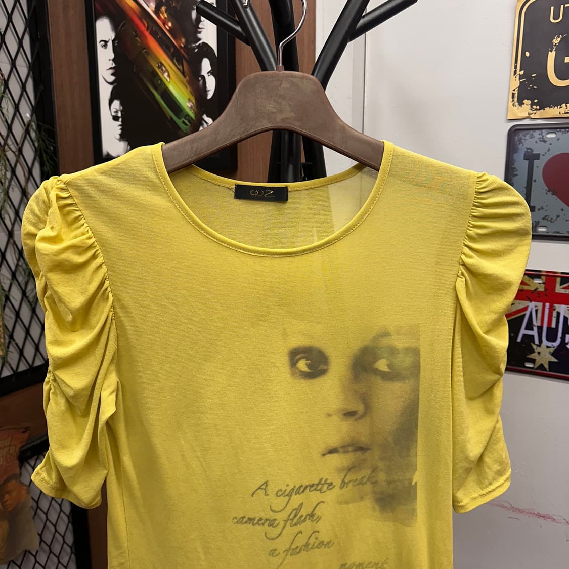 Mustard Reprint Sheer Top  상품이미지3