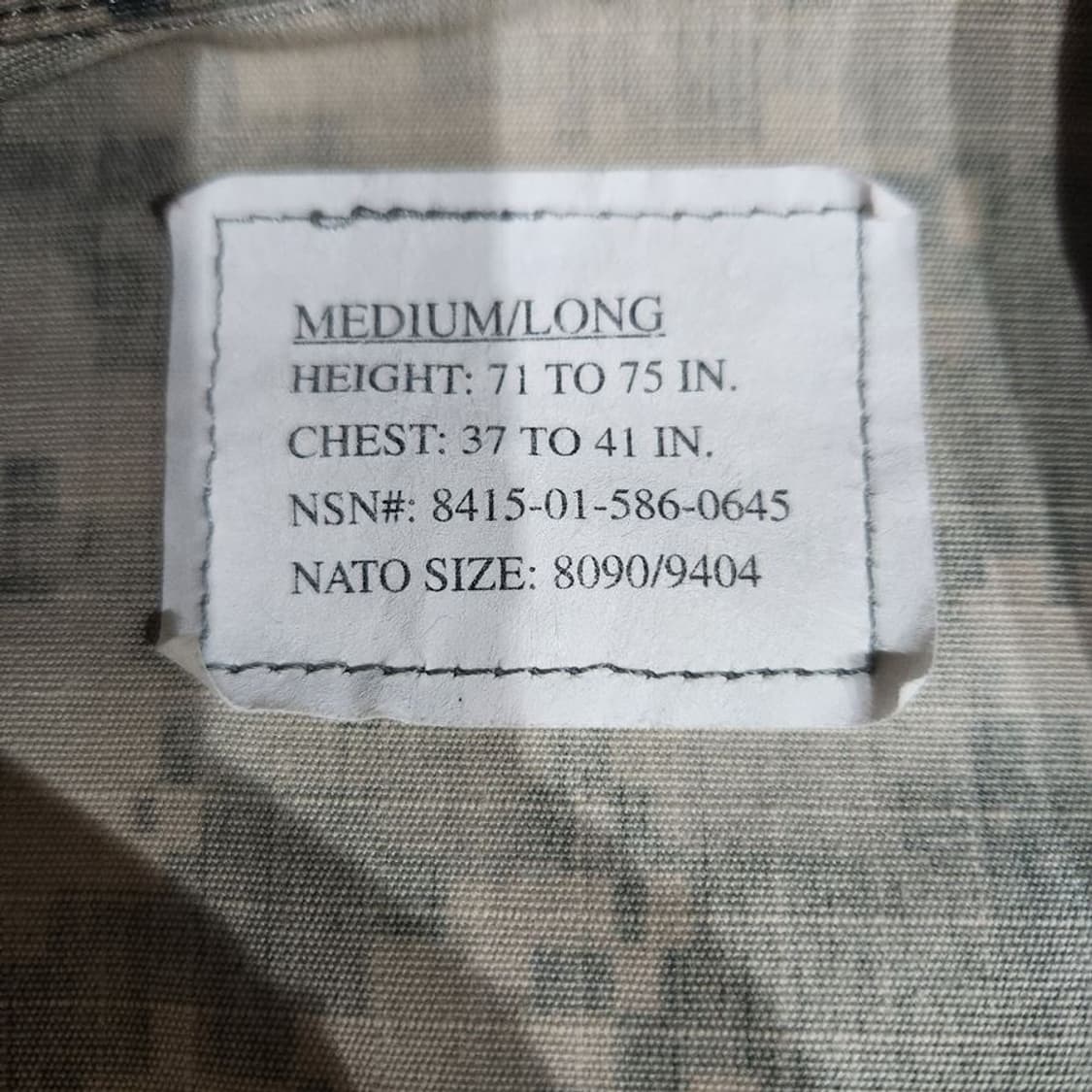 [ML]미군 오리지널 ACU 컴뱃 자켓[Y5C-156] 상품이미지9