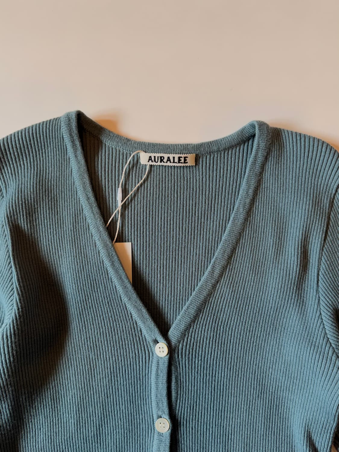 AURALEE Super Fine Wool RibKnit Cardigan 상품이미지3