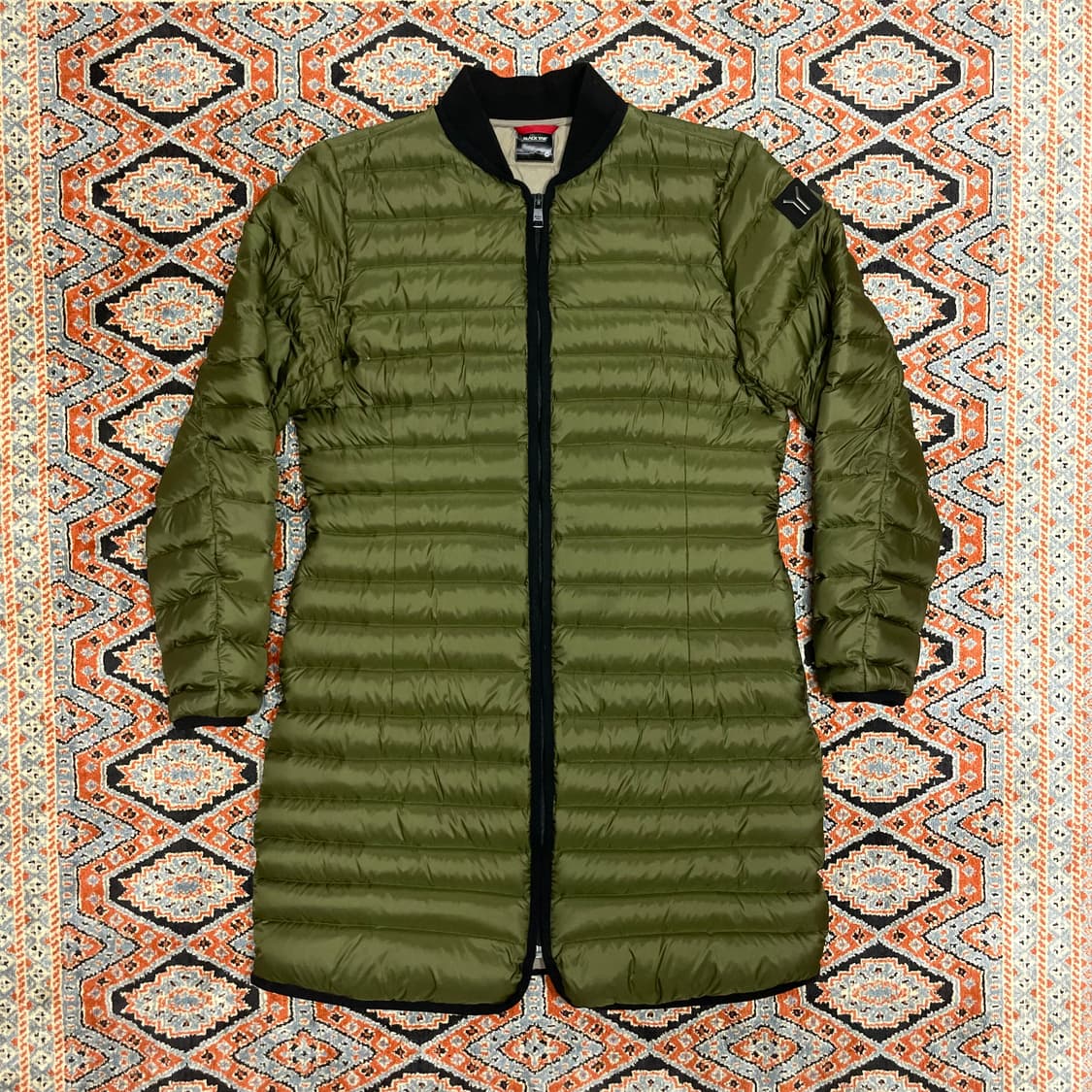 블랙야크 카키 경량 구스다운 롱 패딩 여성95 상품이미지1