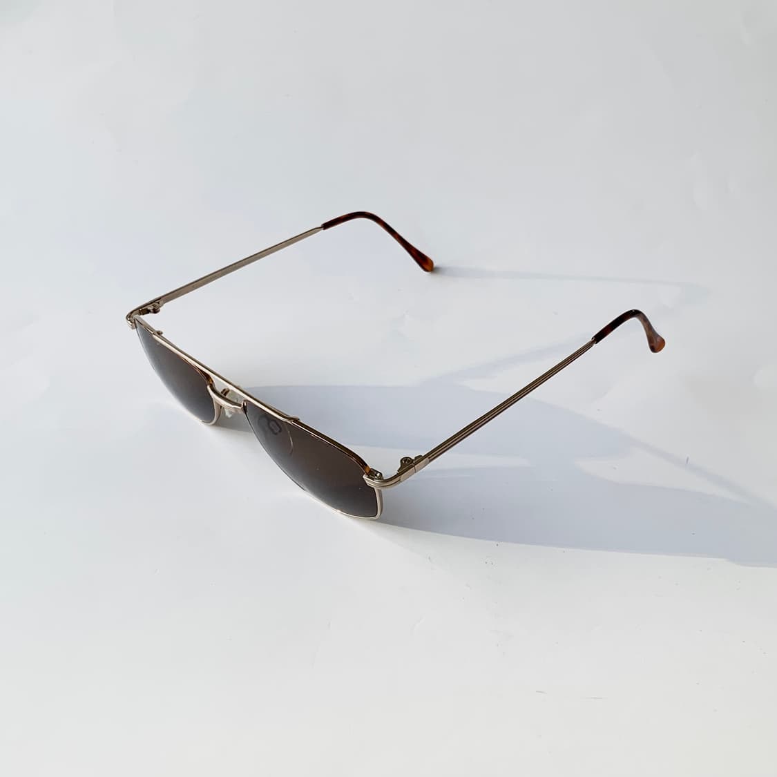 781 픽키 데드스탁 빈티지안경 투브릿지 슬림 메탈 브라운 선글라스 상품이미지3