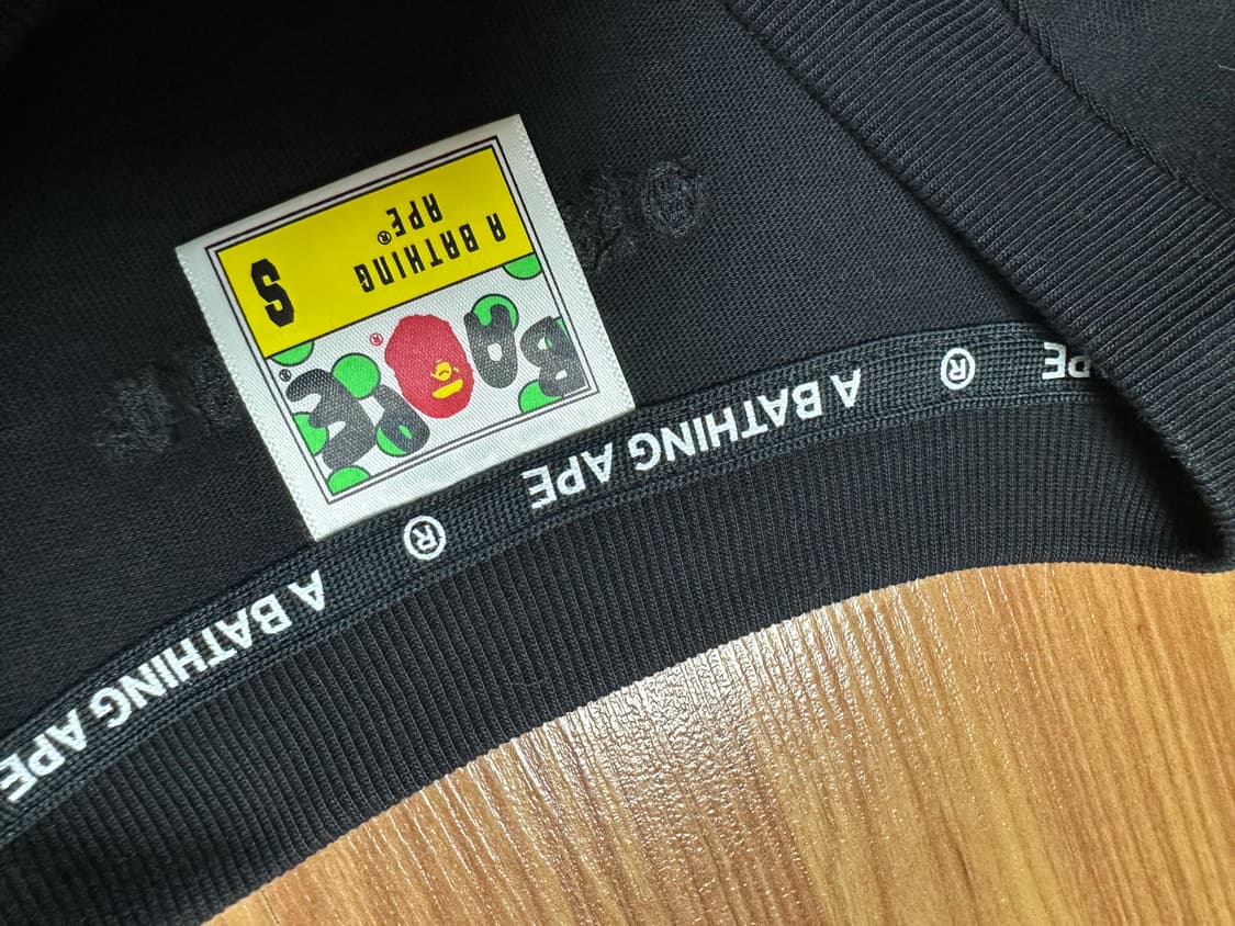 베이프 에이프 헤드 원 포인트 티셔츠 블랙 상품이미지4