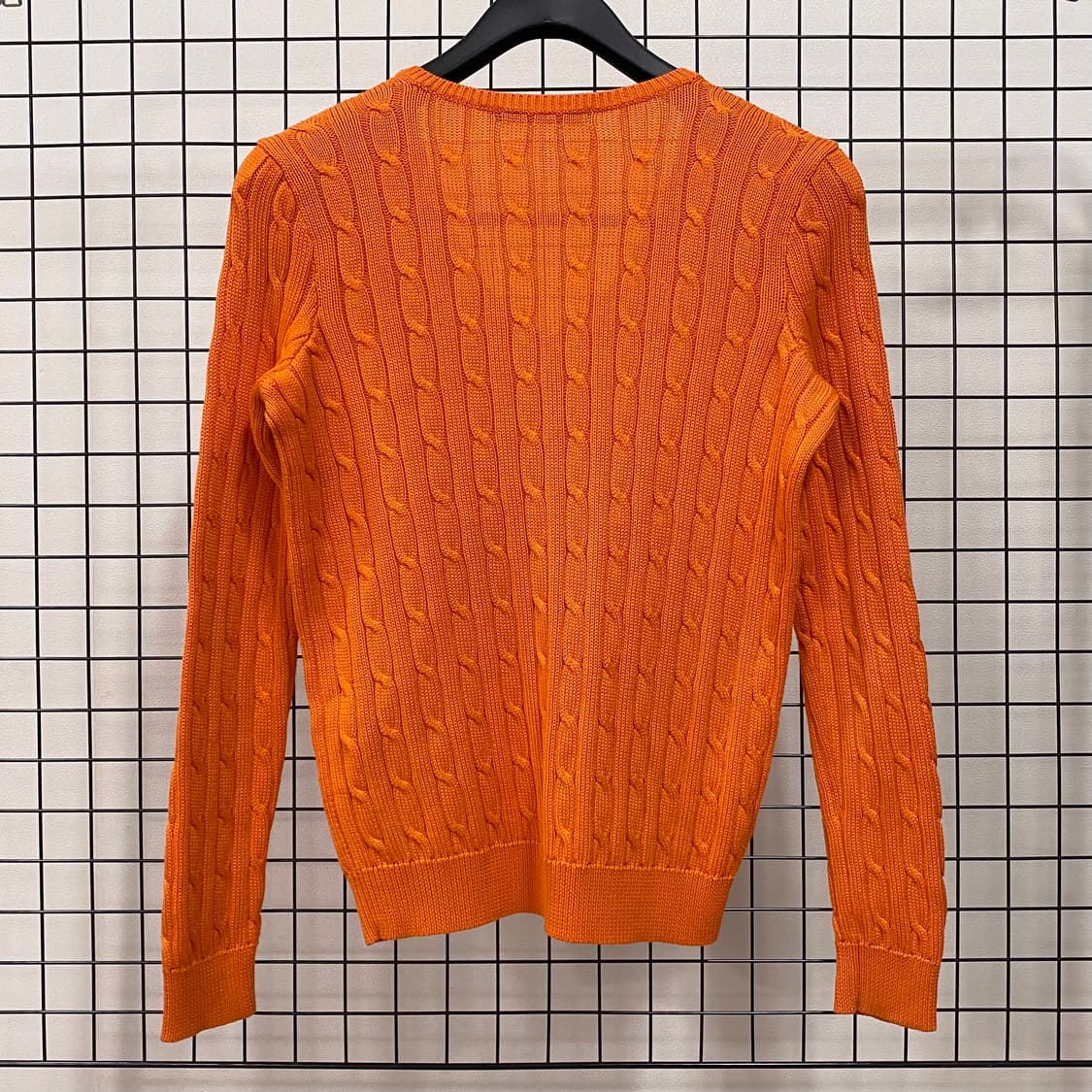 폴로 랄프로렌 케이블 브이넥 니트 오렌지 상품이미지2