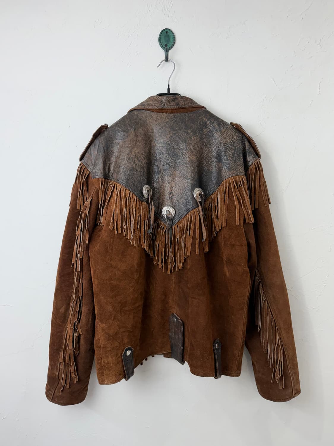 80s 빈티지 웨스턴 프린지 레더 자켓 상품이미지4