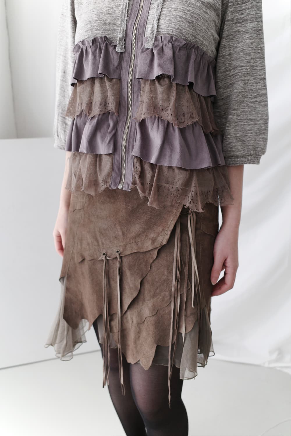 fringe snap wrap skirt 상품이미지8