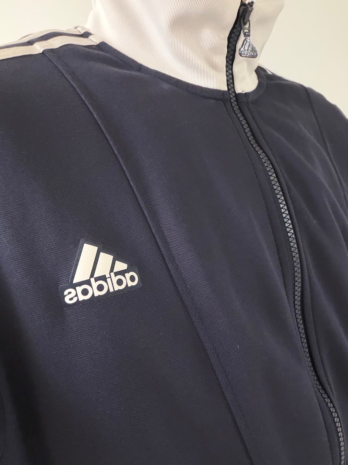 ( L ) 아디다스 트랙탑 져지 네이비/화이트 삼선 상품이미지3